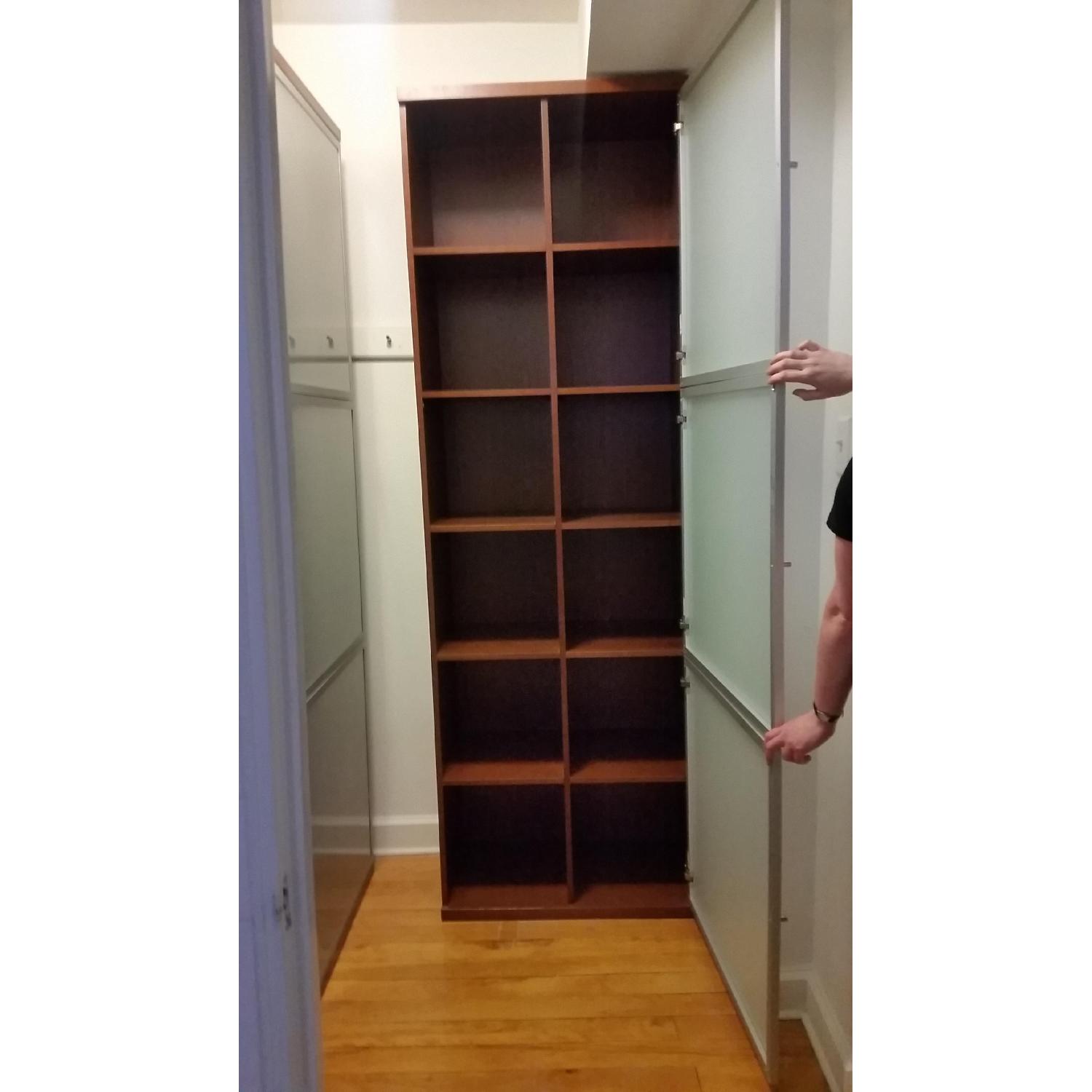 Ikea Storage Cabinet w/ Frosted Doors - image-5