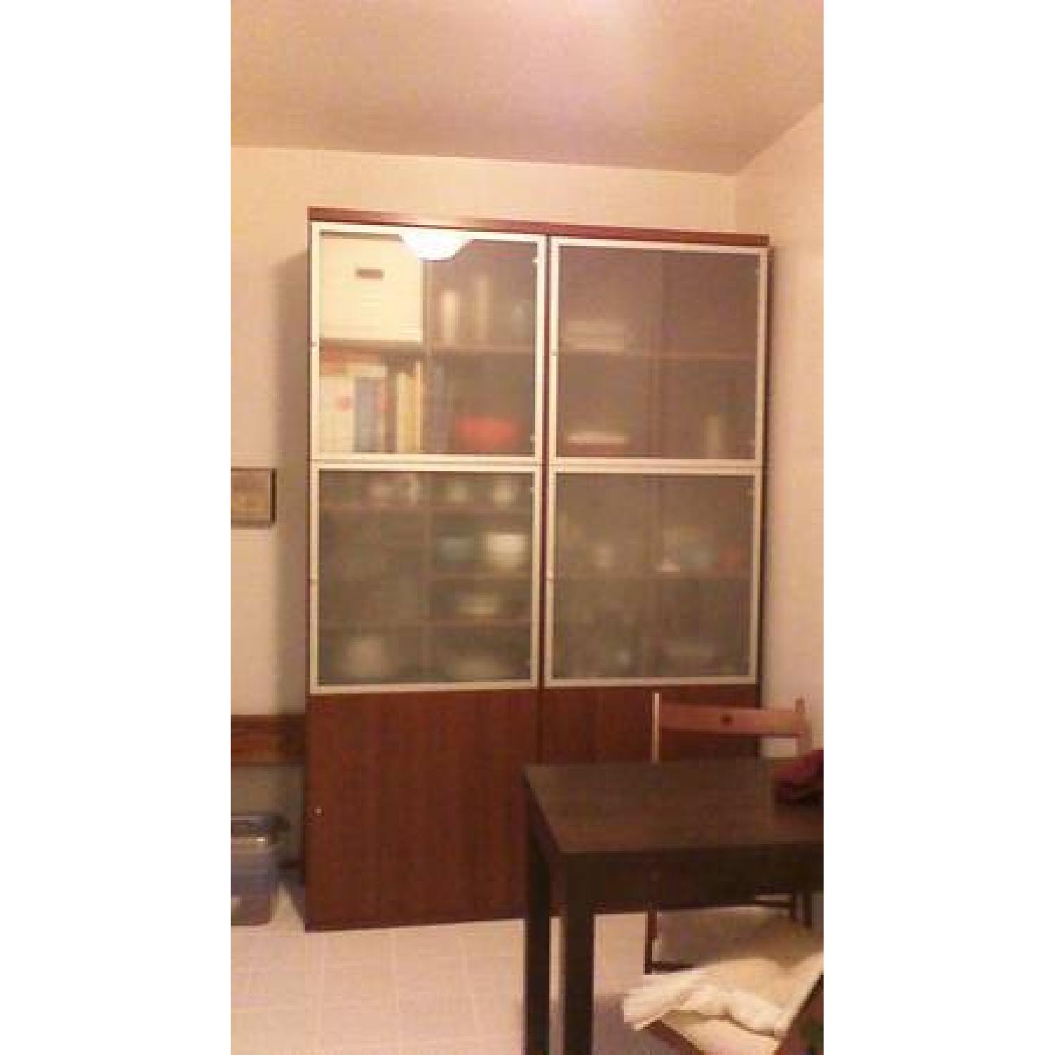 Ikea Storage Cabinet w/ Frosted Doors - image-6