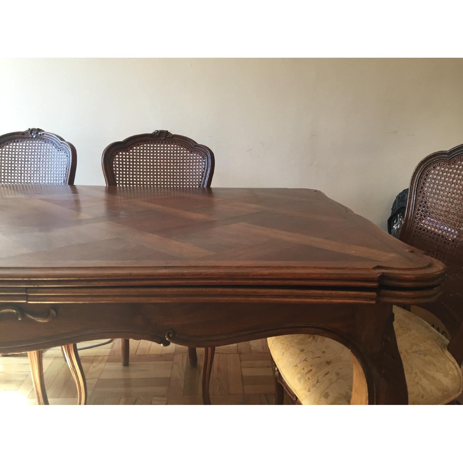 Antique Extension Dining Table w/ 6 Chairs AptDeco
