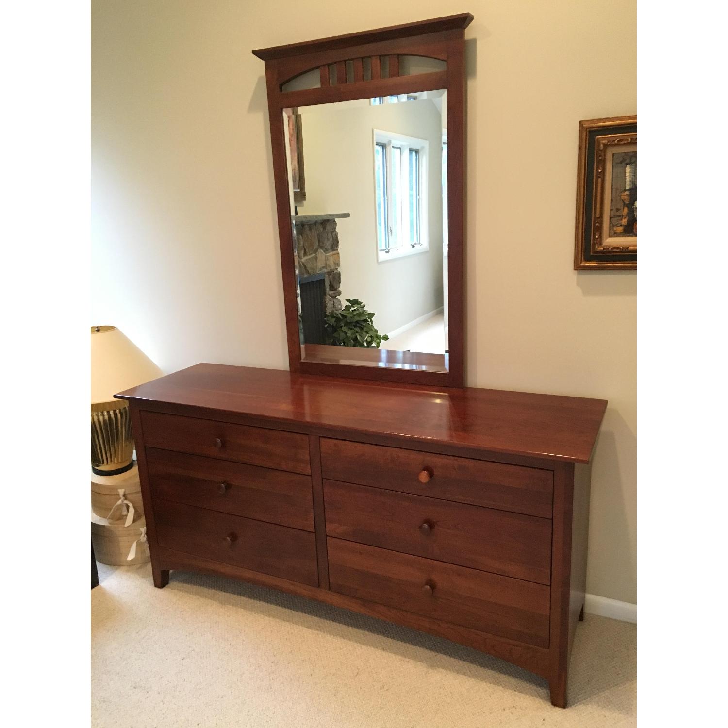 Ethan Allen Shaker Double Dresser w/ Tall Mirror - image-1