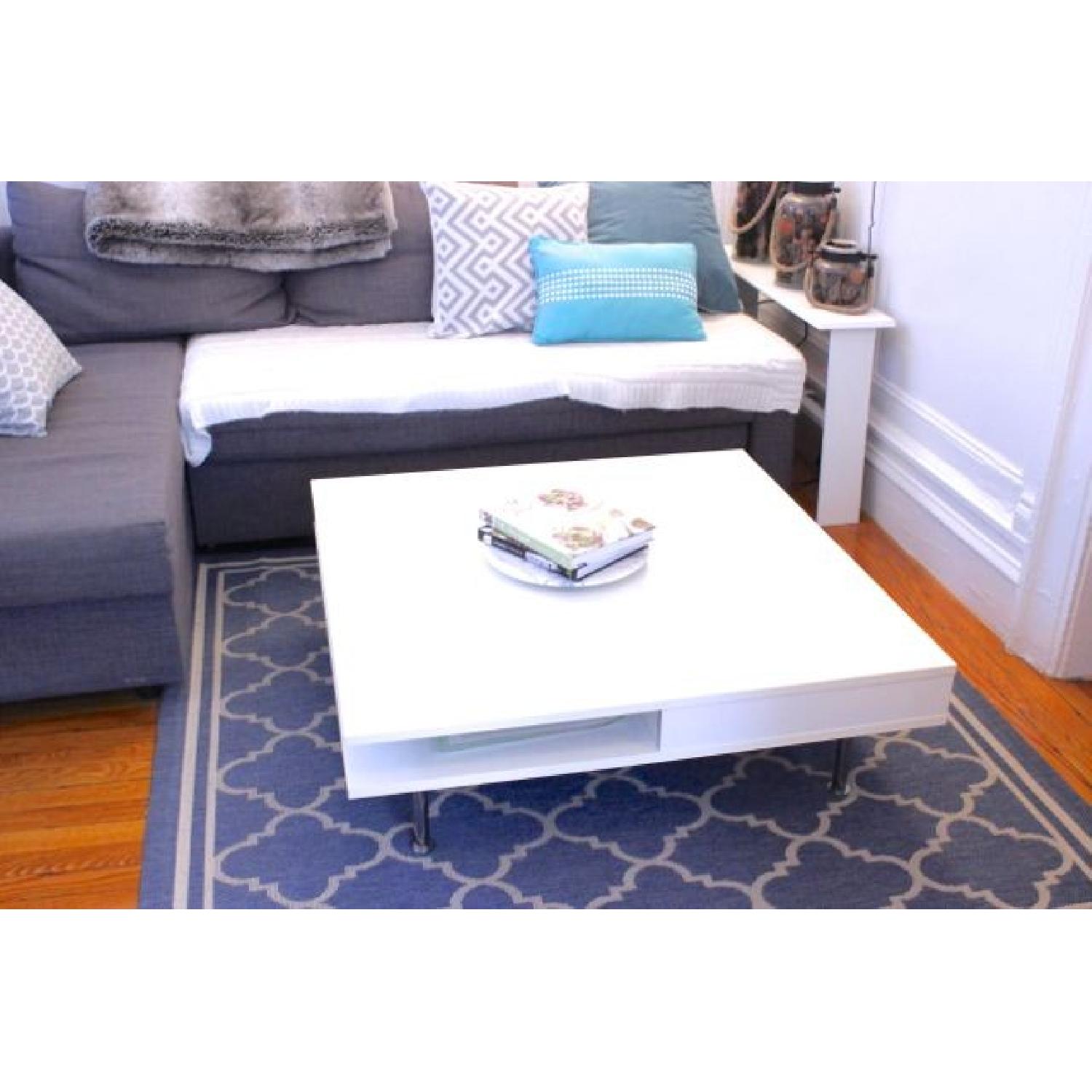 Ikea: Tofteryd Glossy White Coffee Table - AptDeco