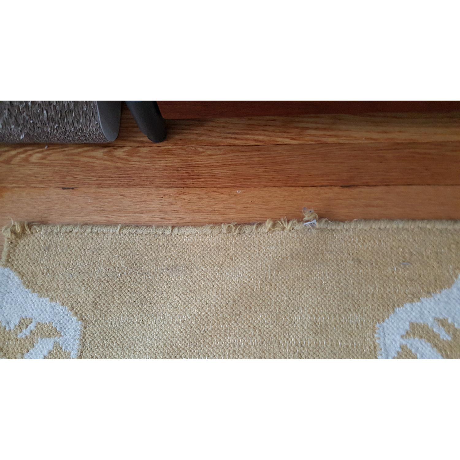 West Elm Yellow & White Andalusia Dhurrie Rug - image-3