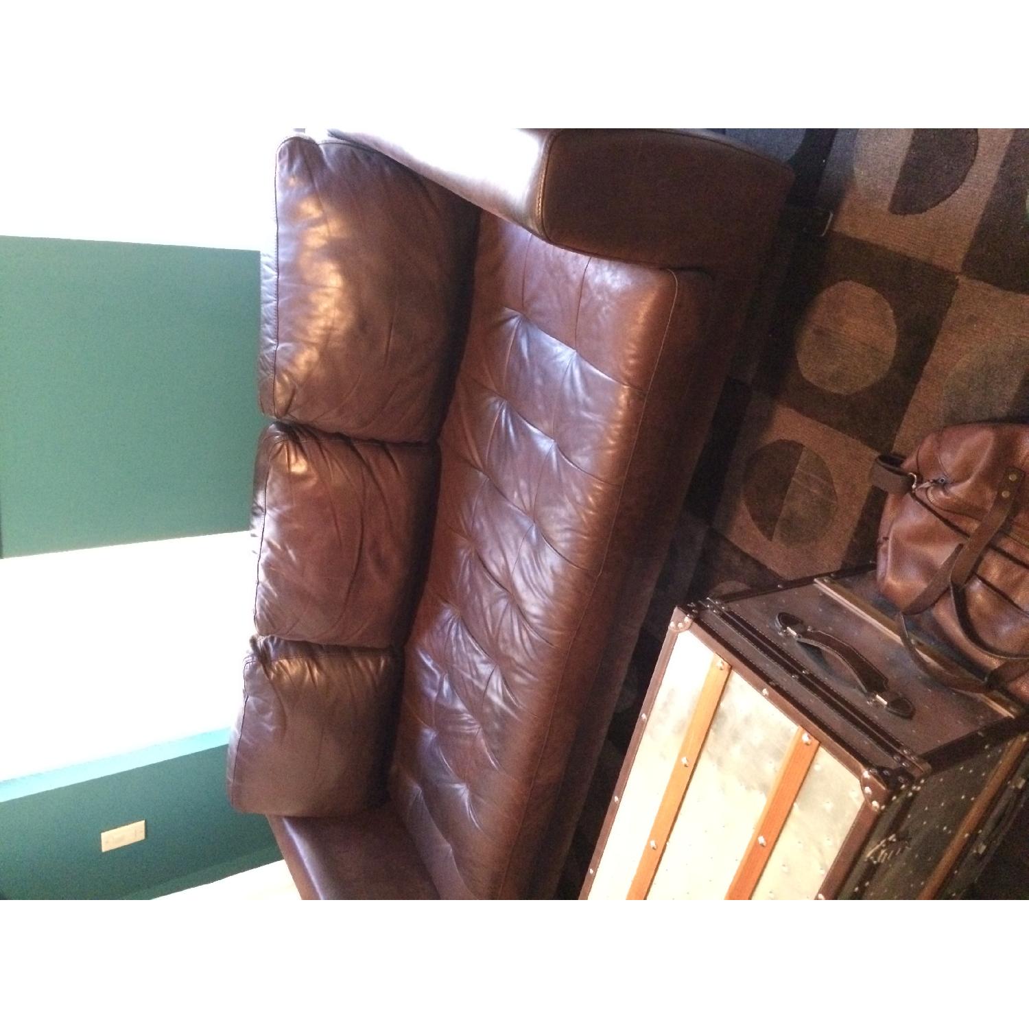 Vintage Italian Leather Couch - image-5