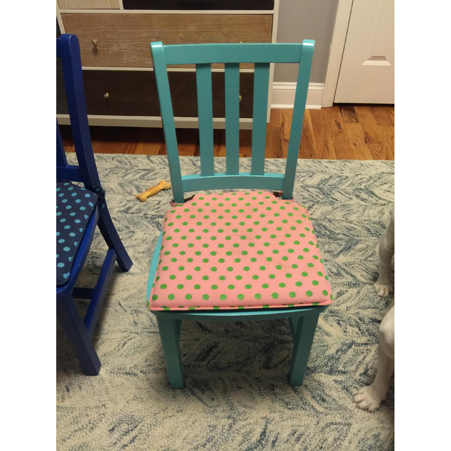Land of Nod Parker Kid Chairs in Blue & Green - image-1
