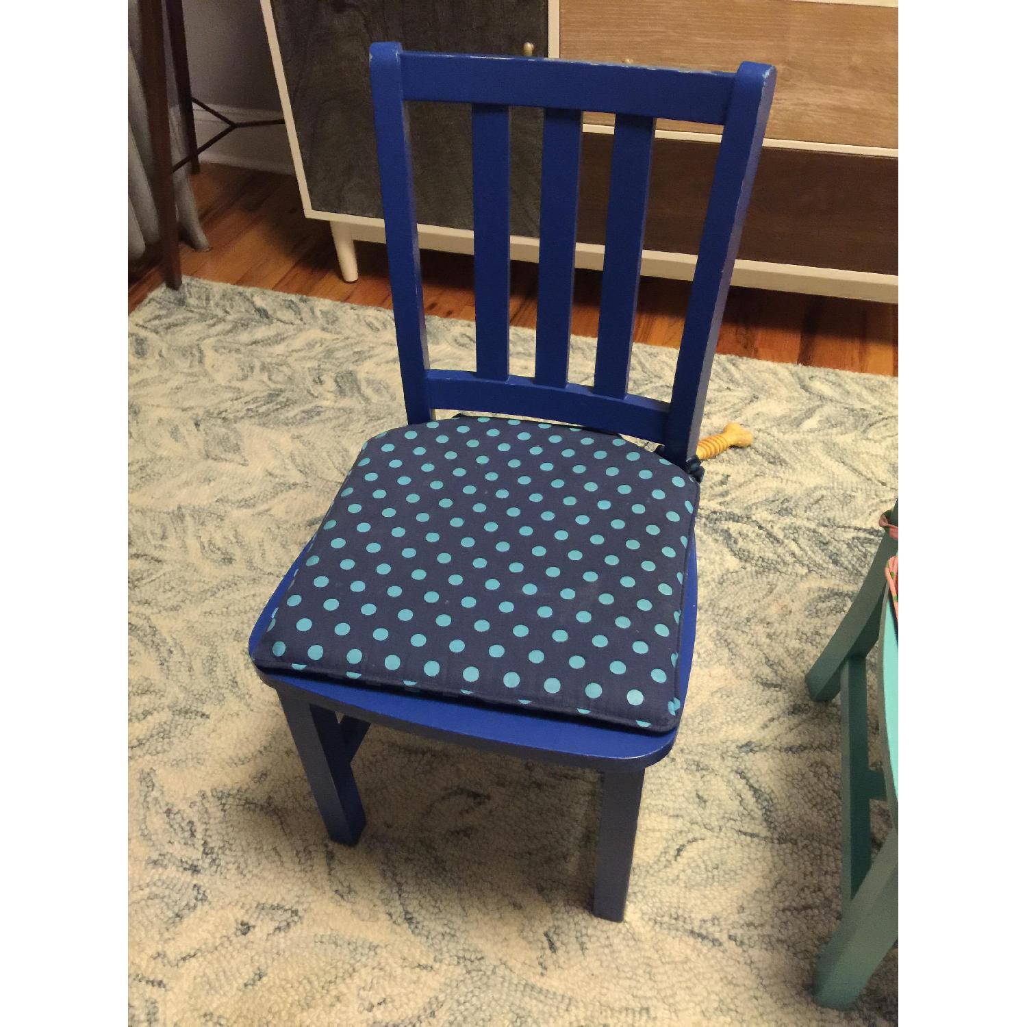 Land of Nod Parker Kid Chairs in Blue & Green - image-2