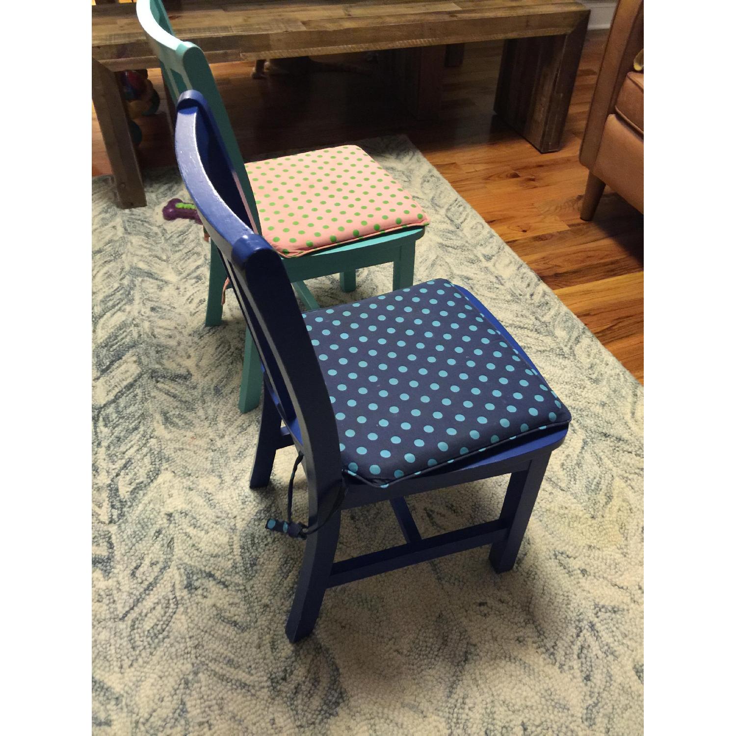 Land of Nod Parker Kid Chairs in Blue & Green - image-3