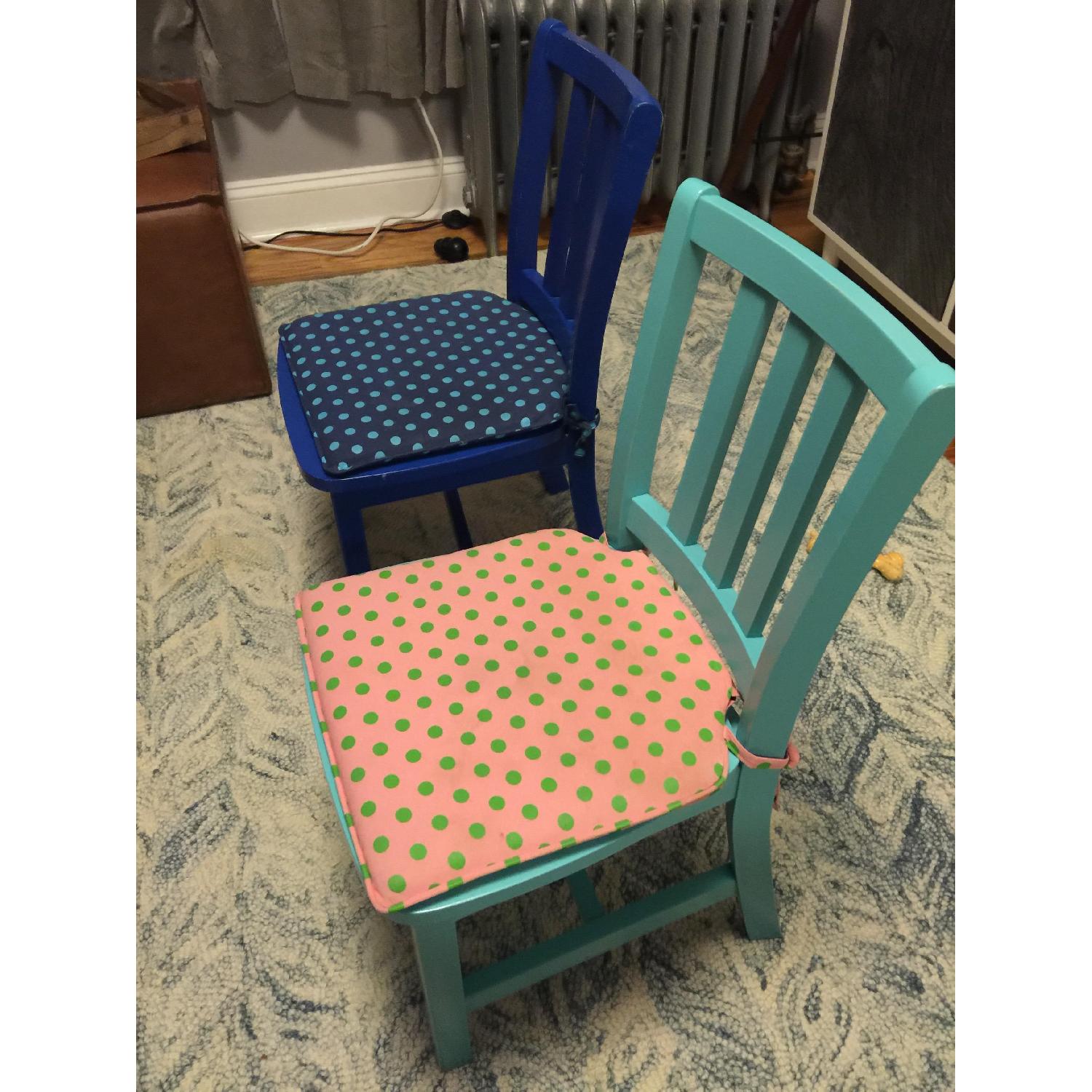 Land of Nod Parker Kid Chairs in Blue & Green - image-4