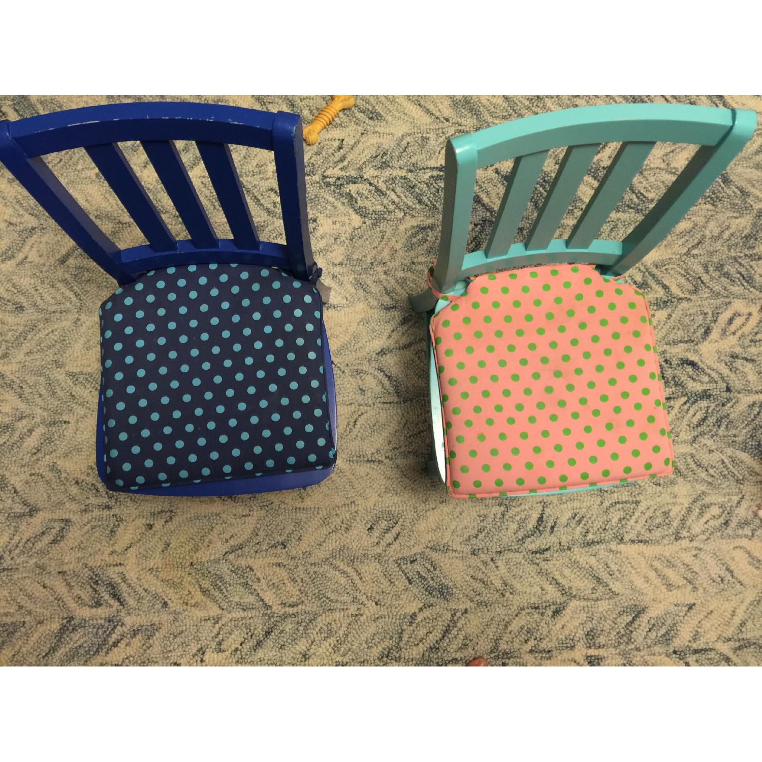 Land of Nod Parker Kid Chairs in Blue & Green - image-5