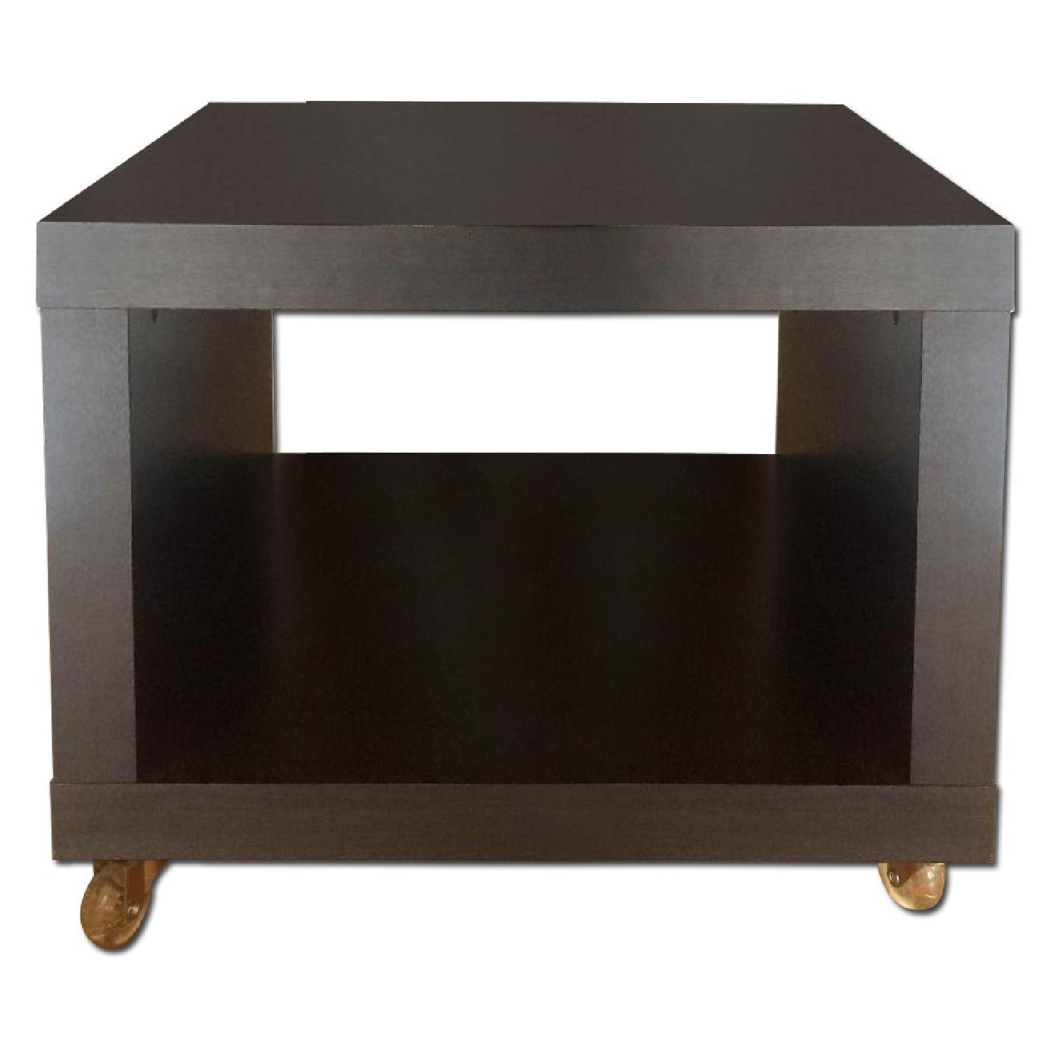 Ikea Black TV Cart/Rolling TV Stand AptDeco