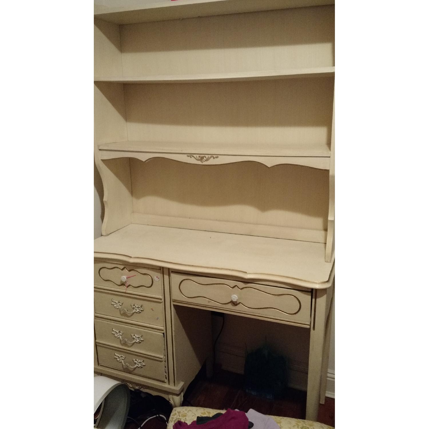 French Provincial Desk & Hutch AptDeco