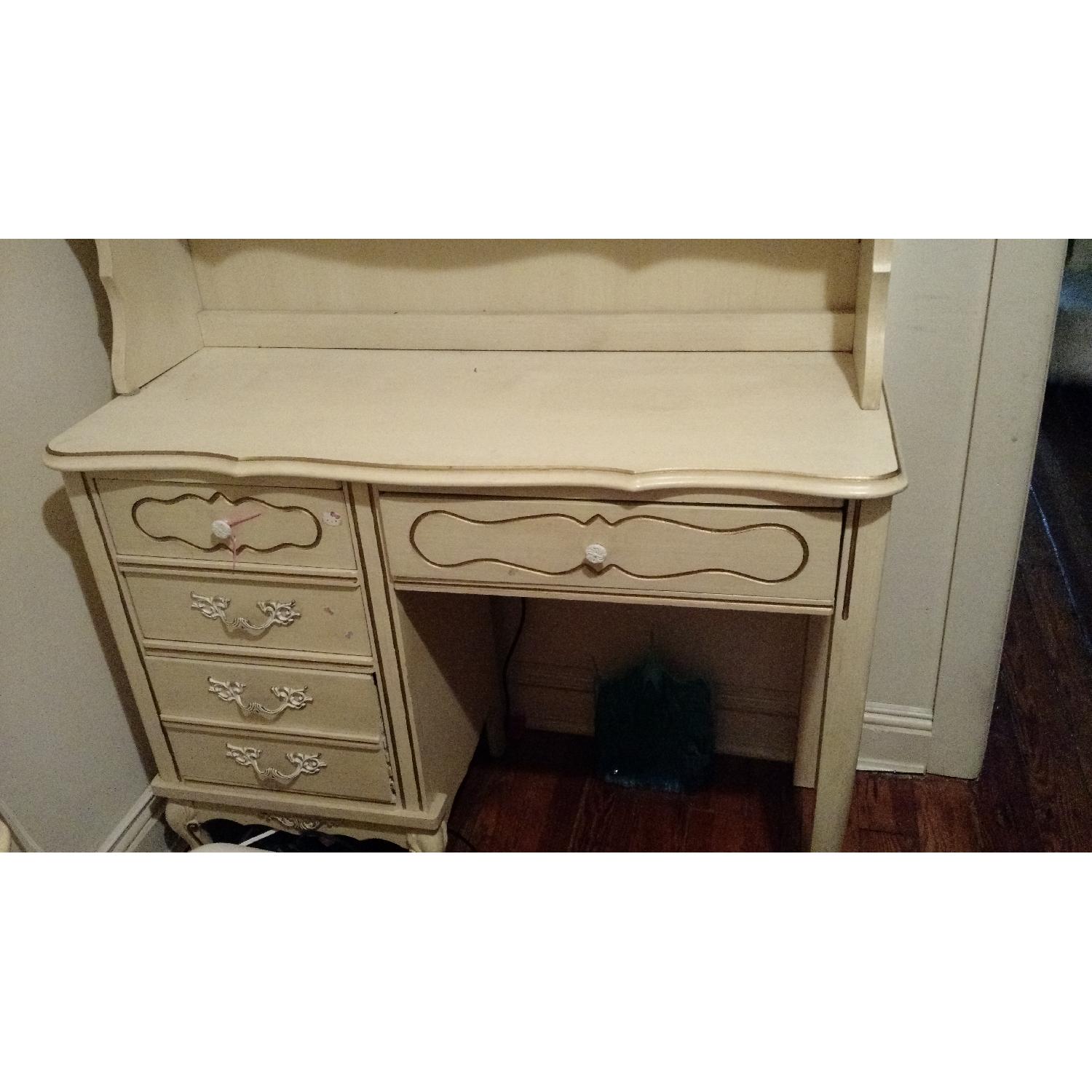 French Provincial Desk & Hutch AptDeco