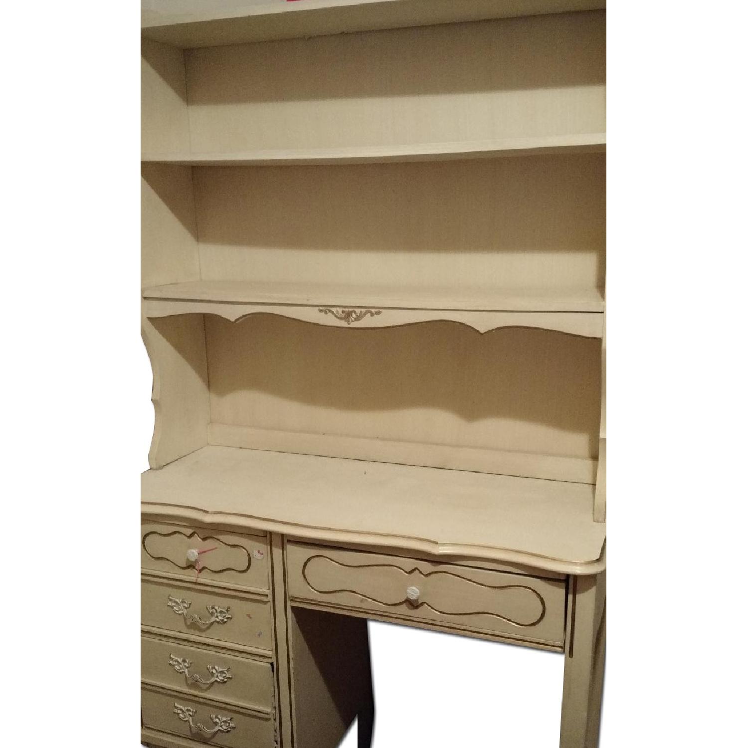 French Provincial Desk & Hutch AptDeco