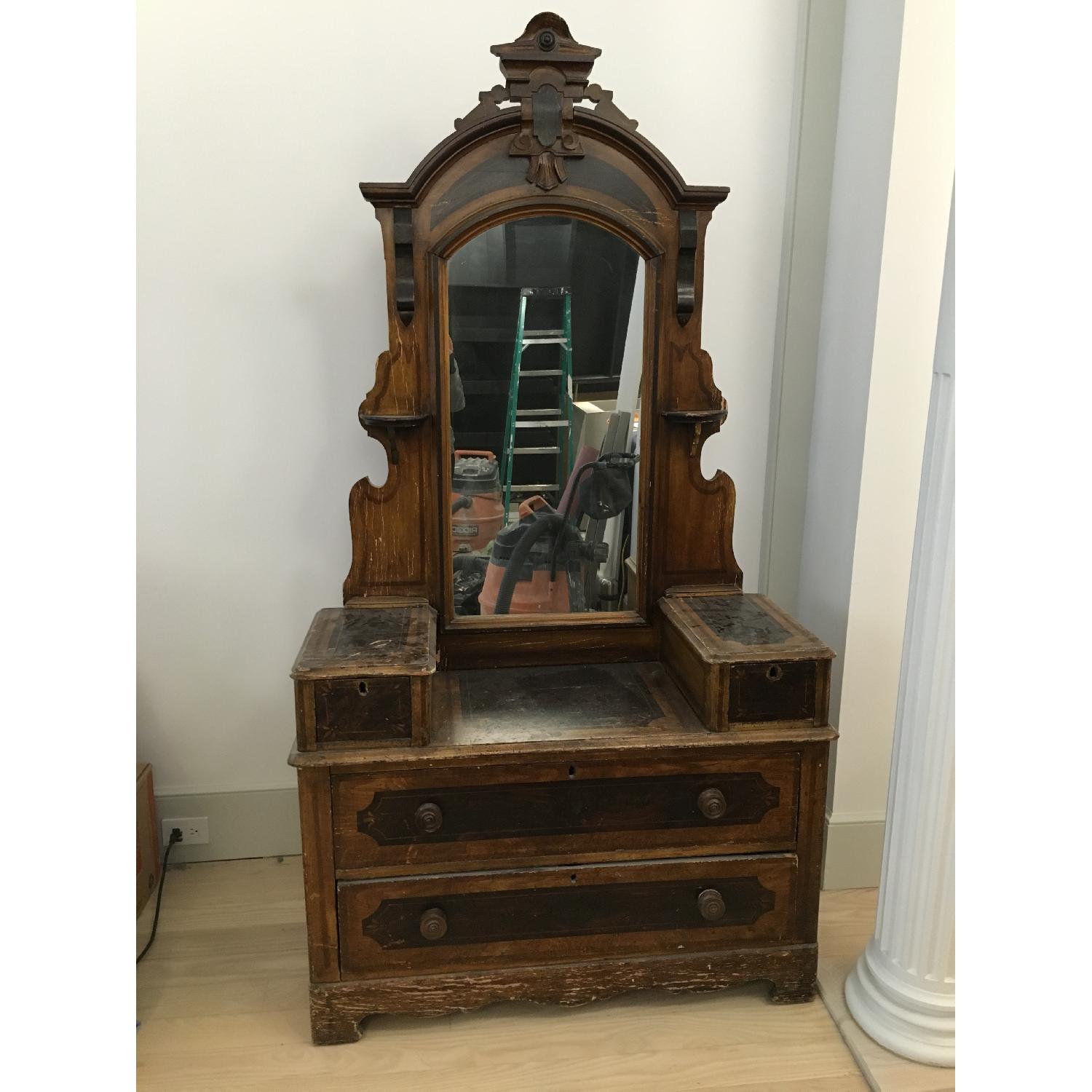 Antique Austrian Victorian 19th Century Vanity - image-1