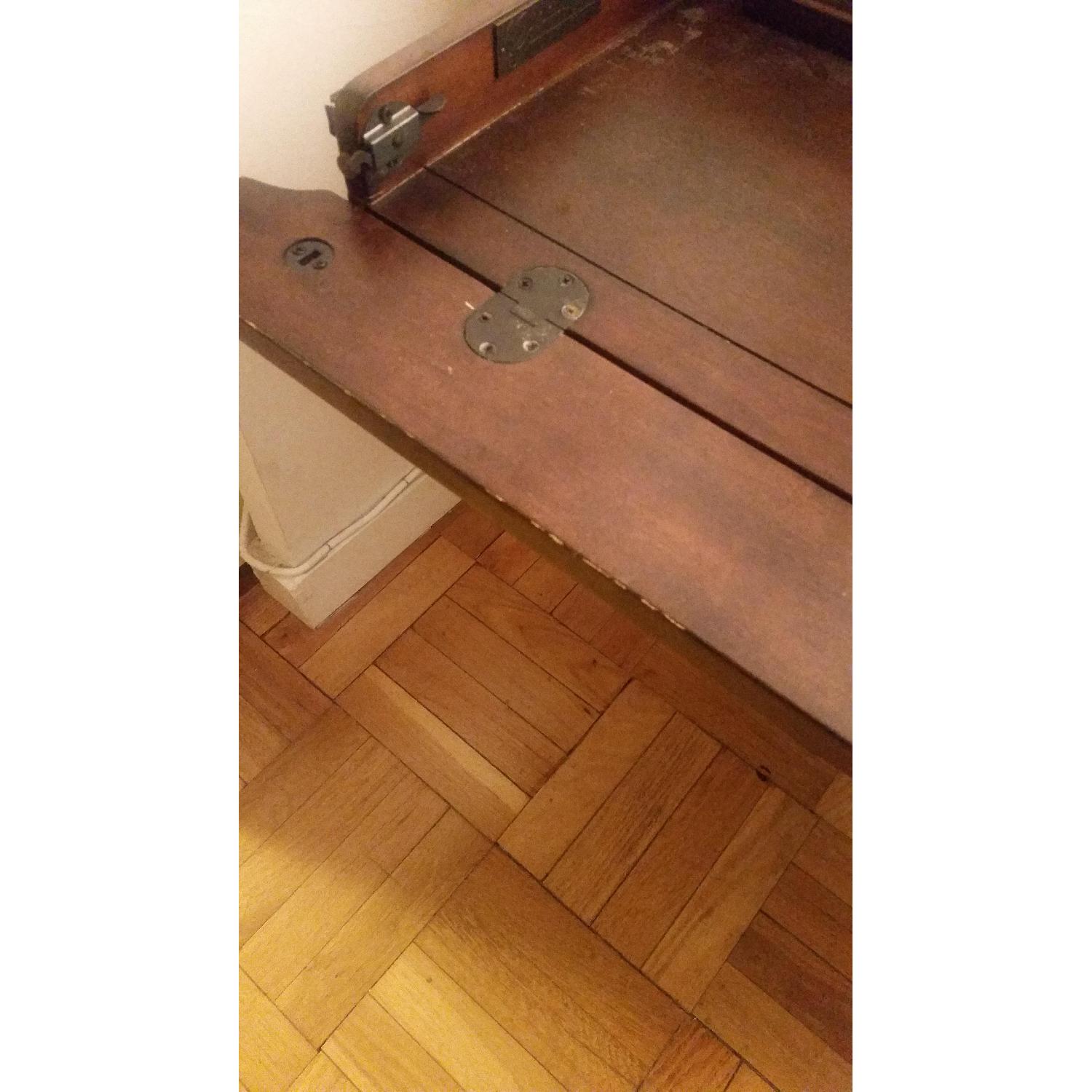 Raymour & Flanigan Innovation Glass Top Computer Desk AptDeco