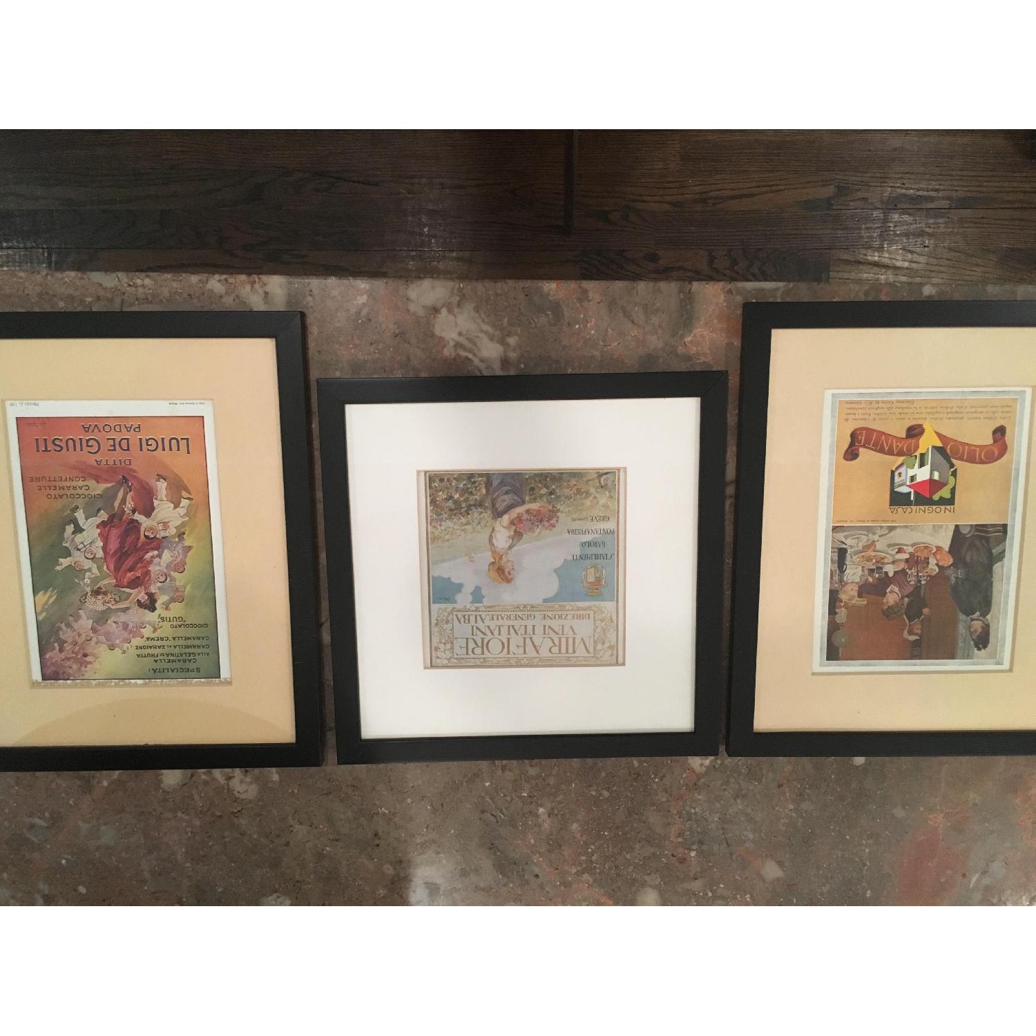 Vintage Italian Food Advertisement Prints - Set of 3 - image-1