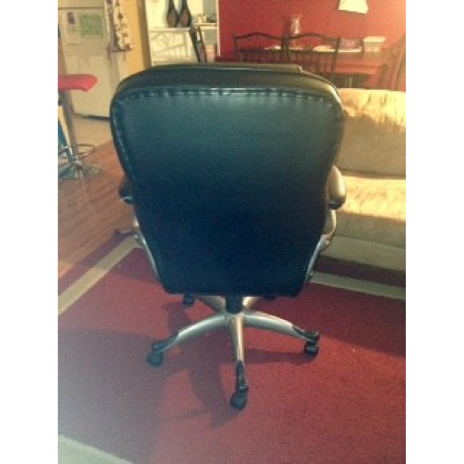Staples Bonded Leather High-Back Manager's Chair in Black - image-4