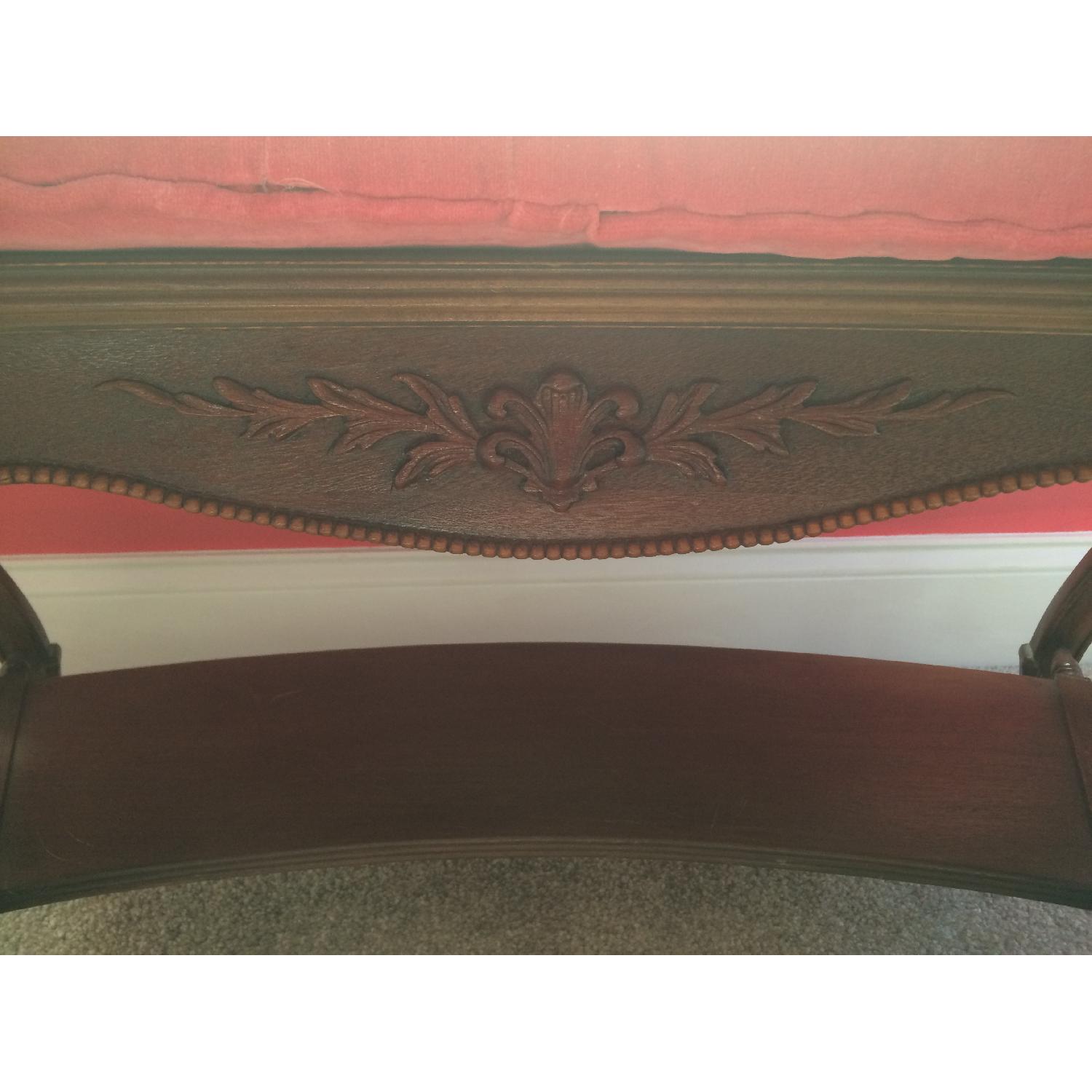 Mid Century Curved Upholstered Bench - image-5
