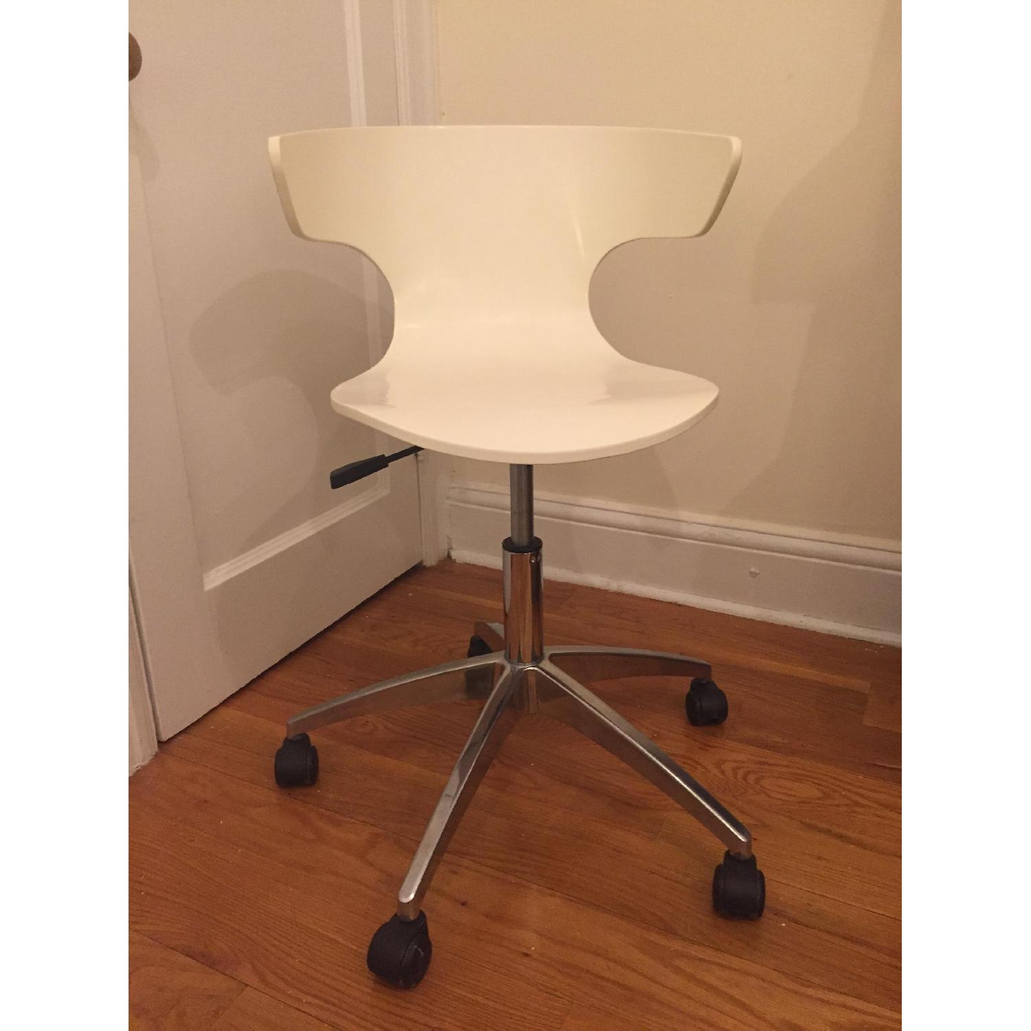West Elm Wrap Desk Chair in White - image-1