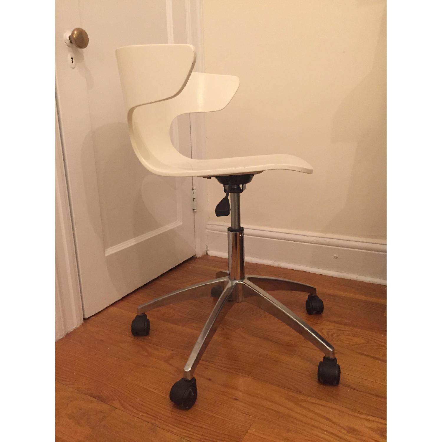 West Elm Wrap Desk Chair in White - image-2