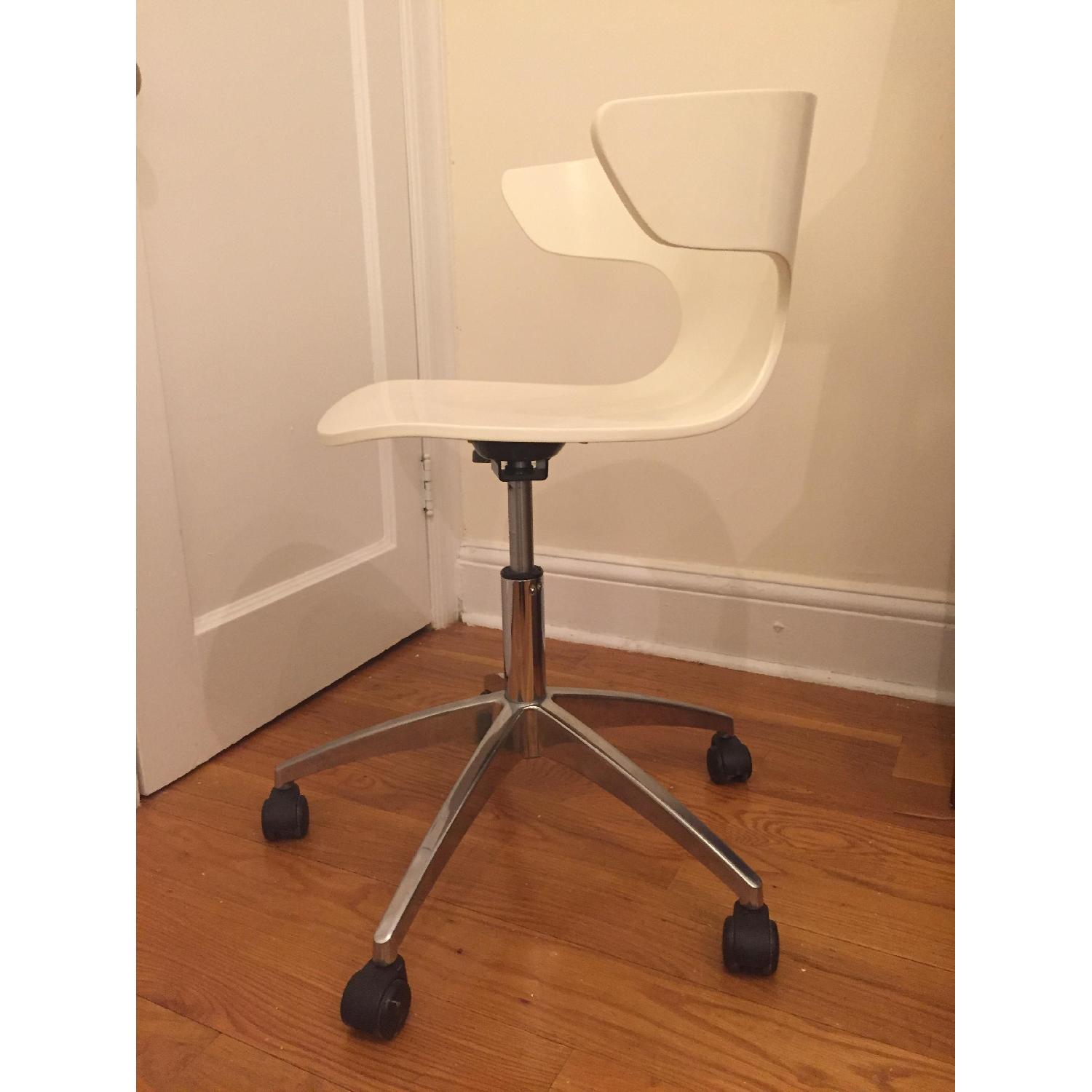 West Elm Wrap Desk Chair in White - image-3
