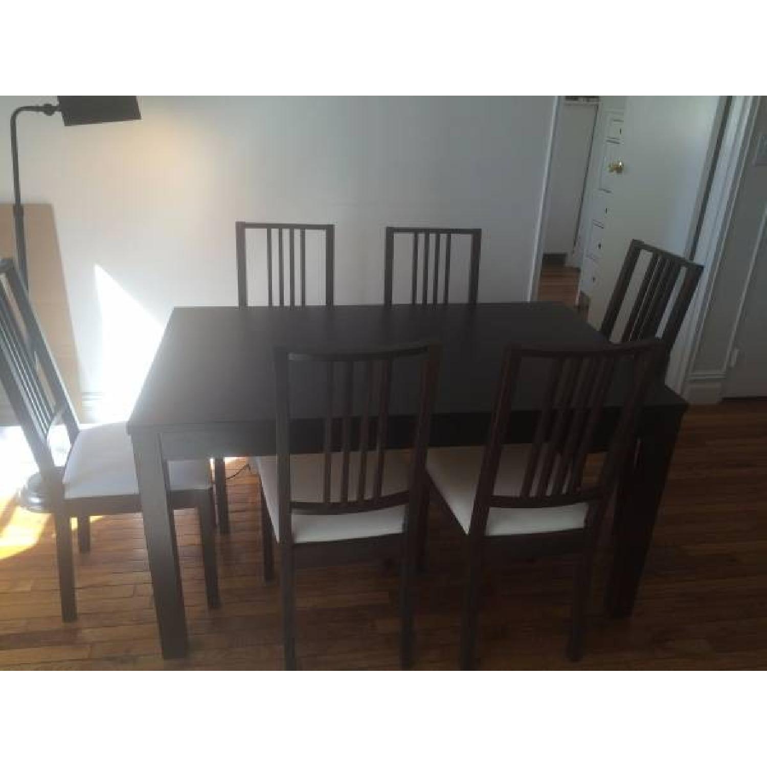 Ikea Expandable Dining Table w/ 6 Chairs - image-2