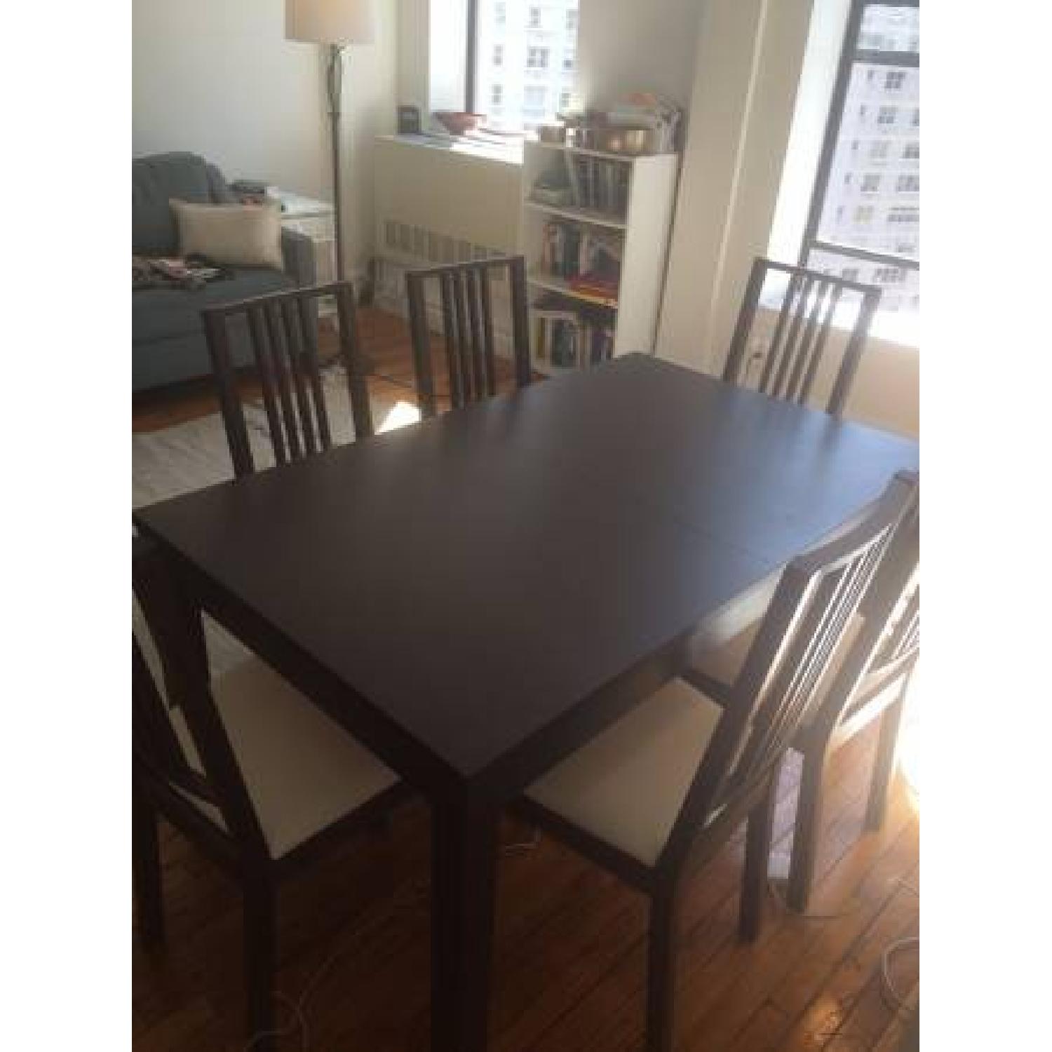 Ikea Expandable Dining Table w/ 6 Chairs - image-3