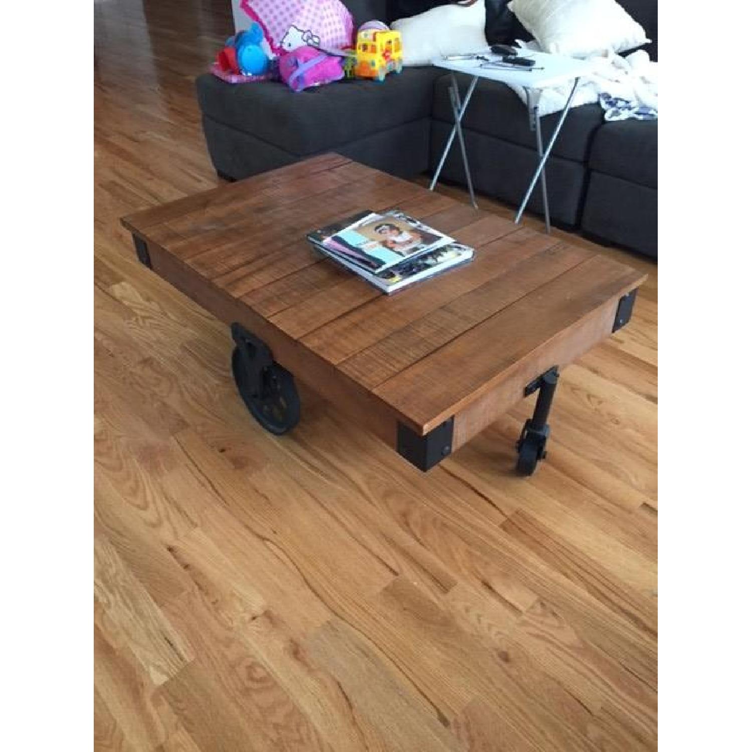 Tribecca Home Myra Vintage Industrial Modern Rustic Cocktail Table - image-3