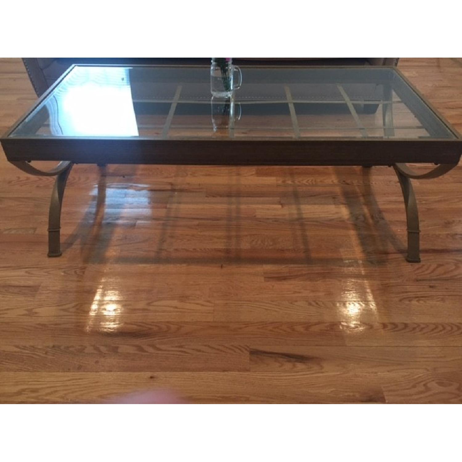 Bob's Gold Glass Coffee Table - image-1