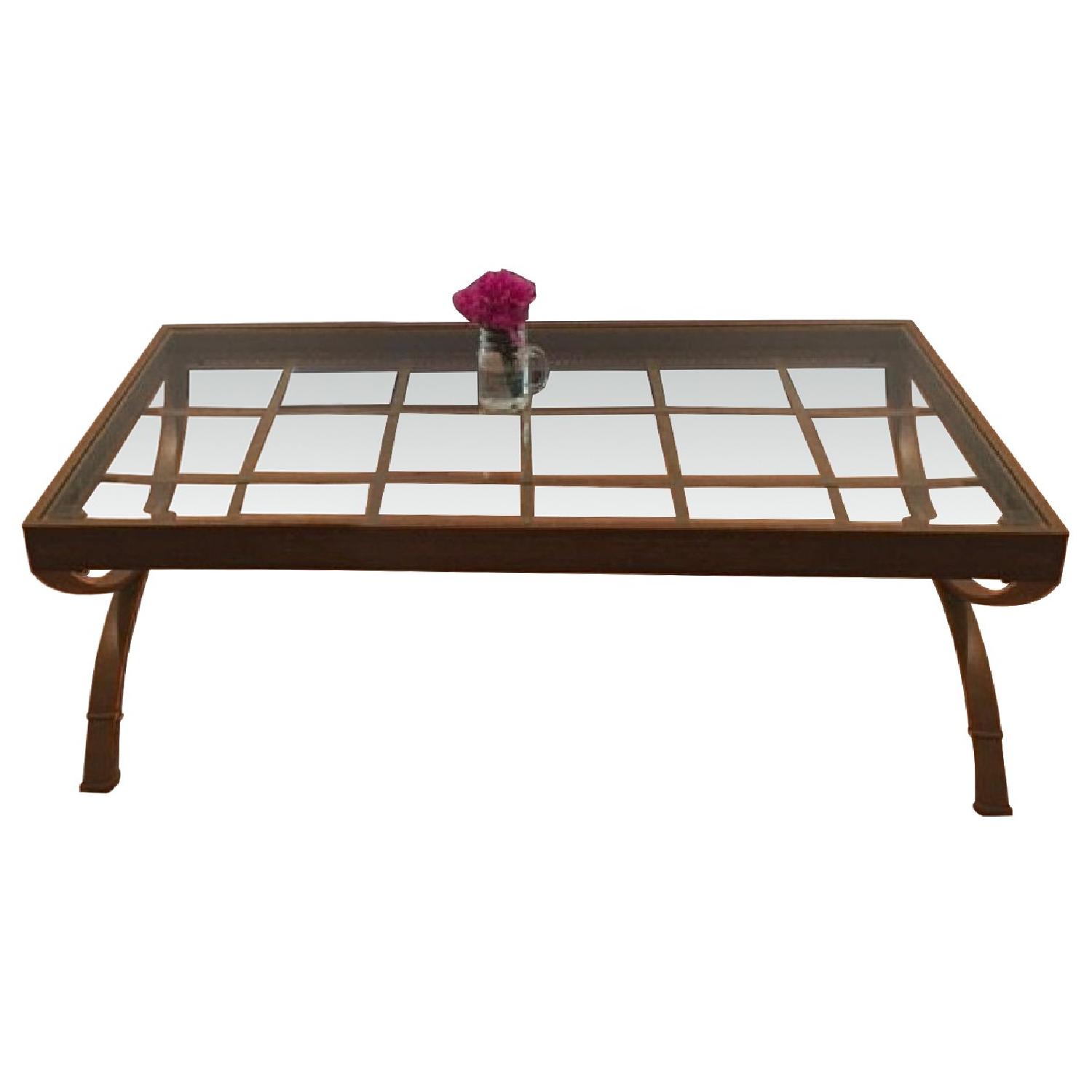Bob's Gold Glass Coffee Table - image-0