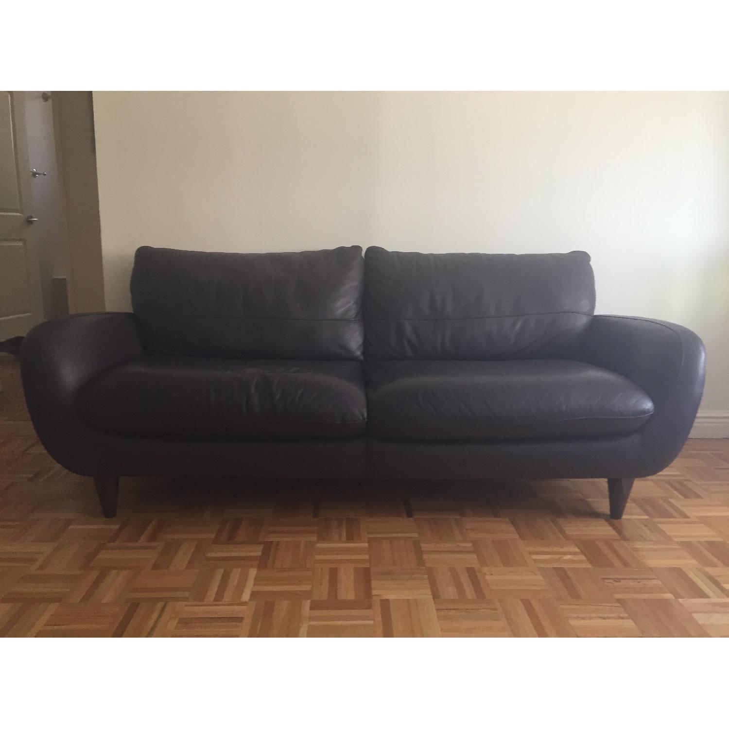 Macy's Almafi Leather Sofa - image-1