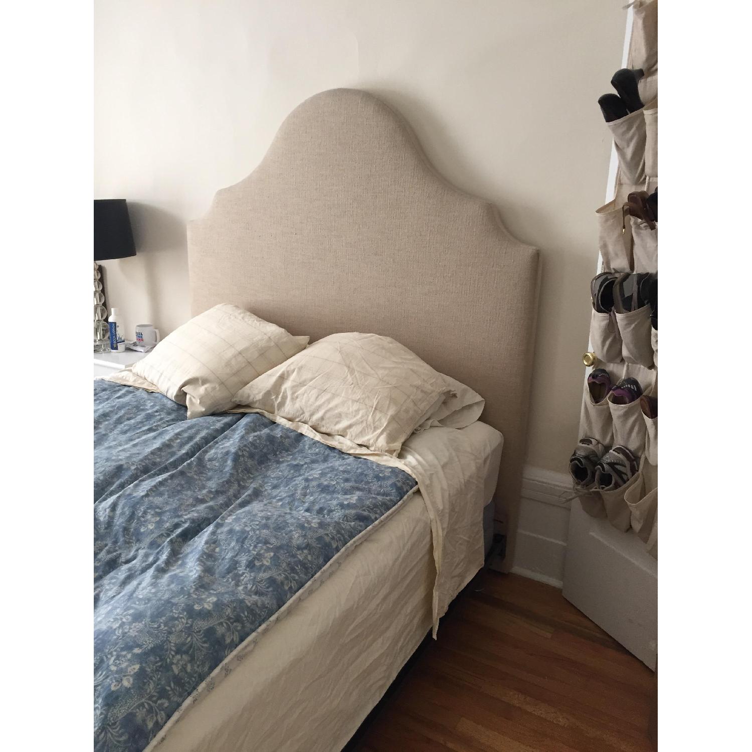 West Elm Upholstered Scroll Headboard - image-2