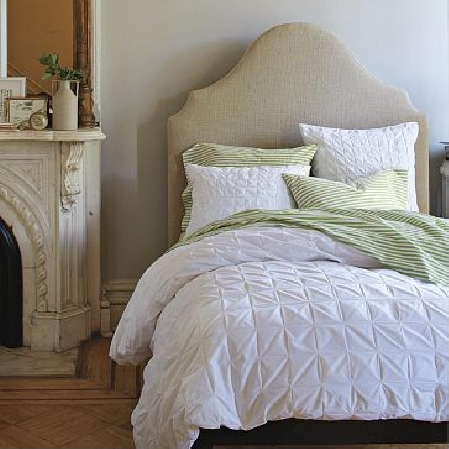 West Elm Upholstered Scroll Headboard - image-3
