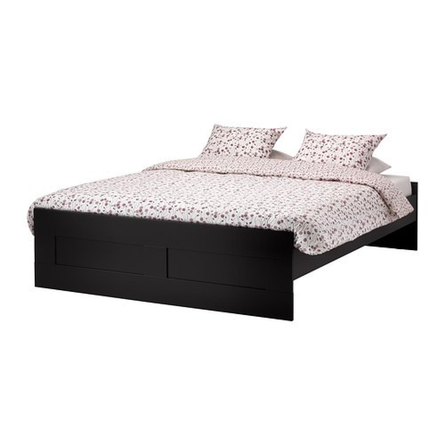 Ikea Brimnes Queen Size Bed Frame AptDeco