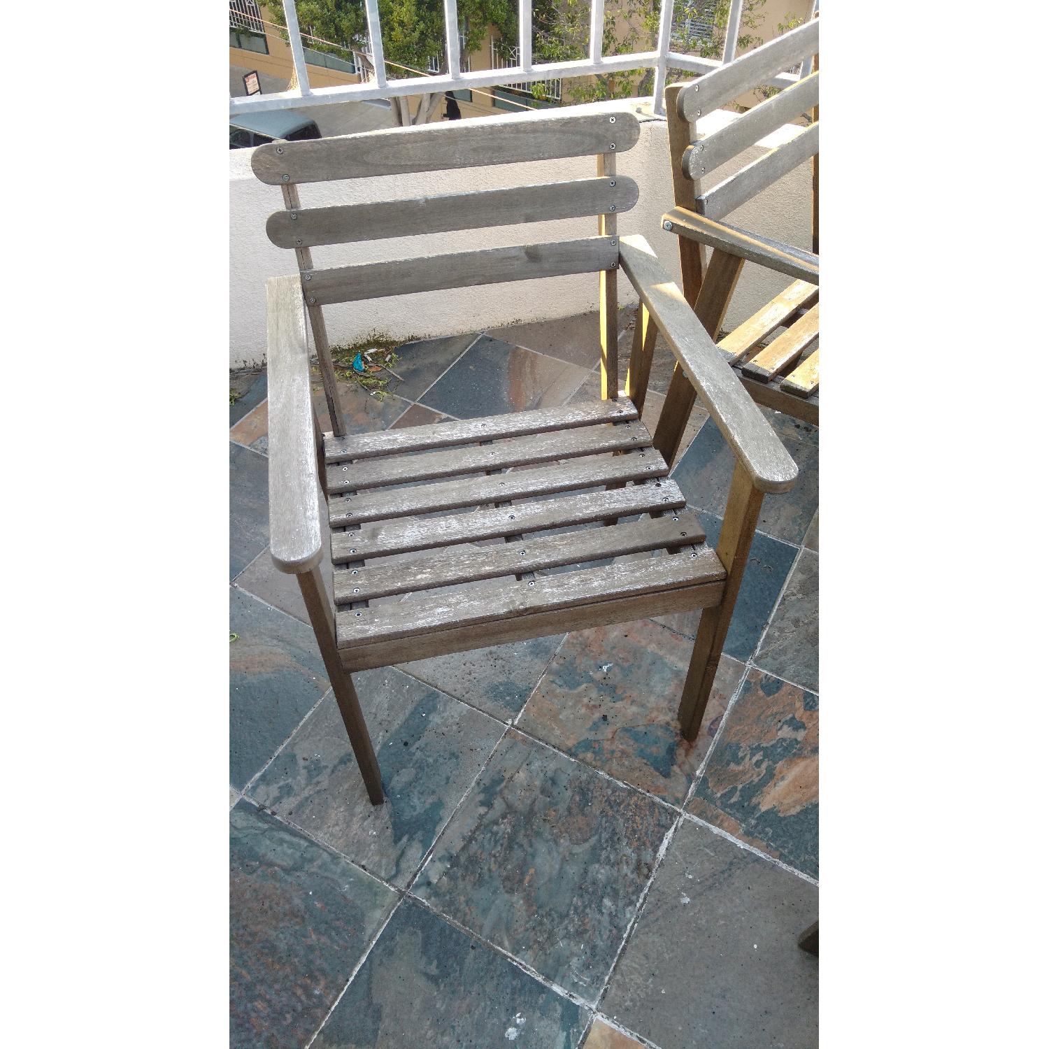 Ikea Outdoor Wooden Table w/ 4 Chairs - image-2