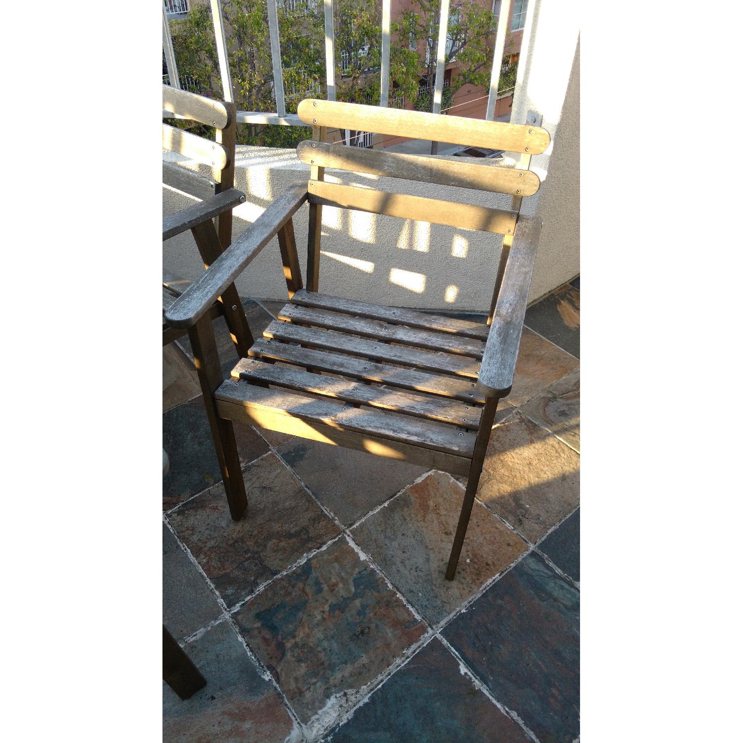 Ikea Outdoor Wooden Table w/ 4 Chairs - image-3