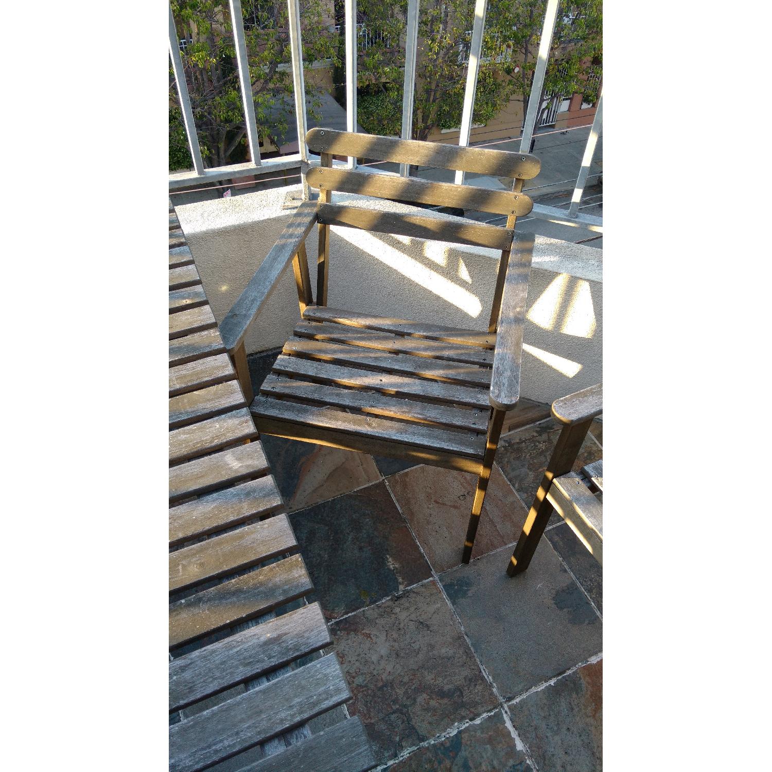 Ikea Outdoor Wooden Table w/ 4 Chairs - image-4
