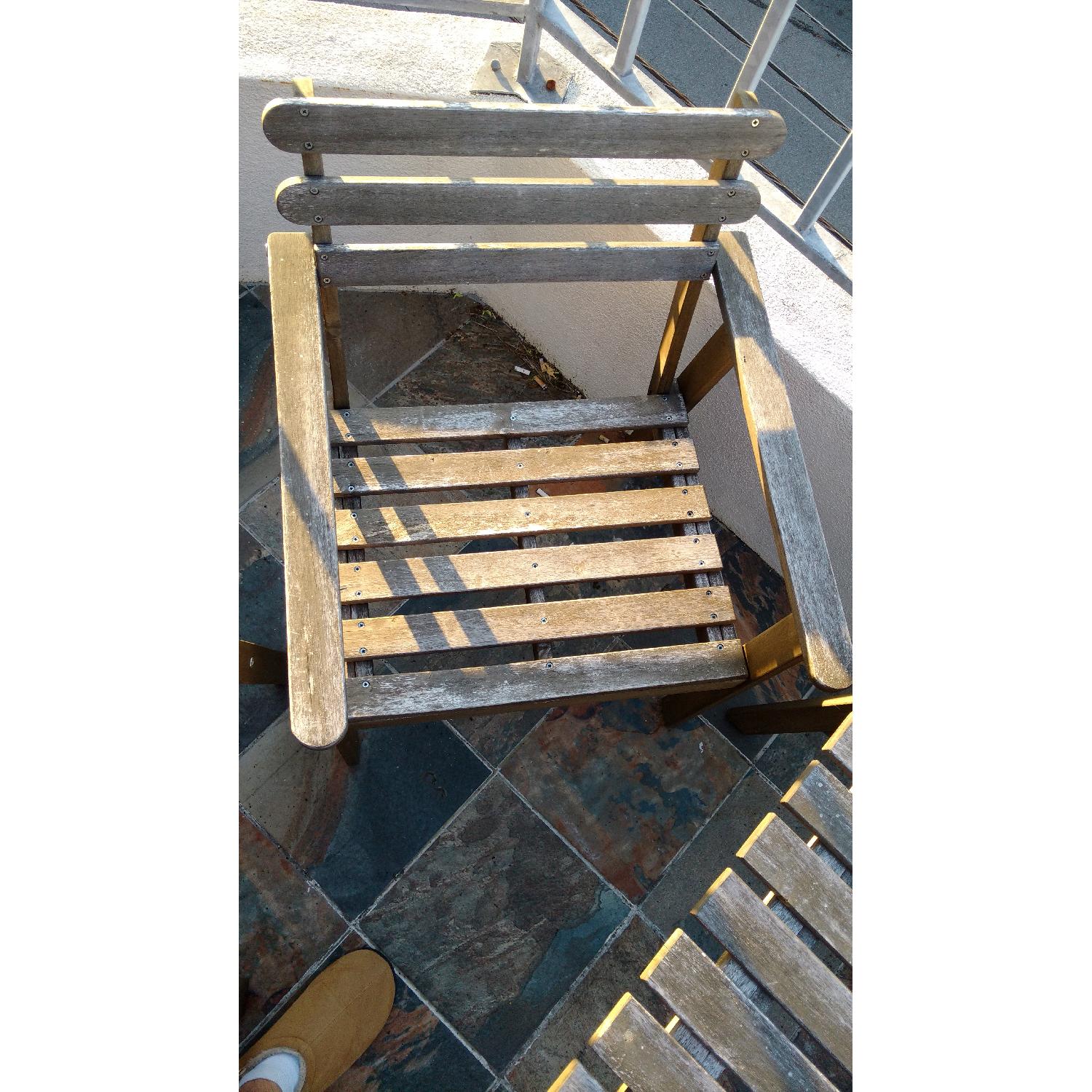 Ikea Outdoor Wooden Table w/ 4 Chairs - image-5