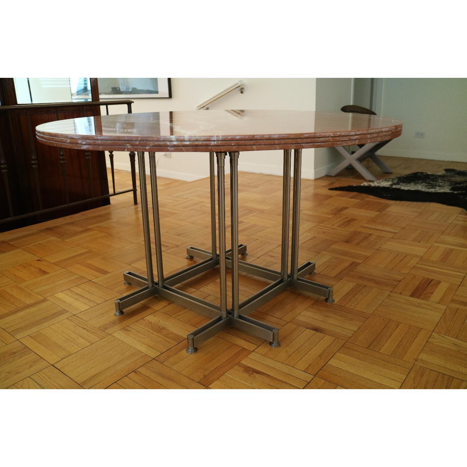 Modern French Marble-Topped Table - image-1