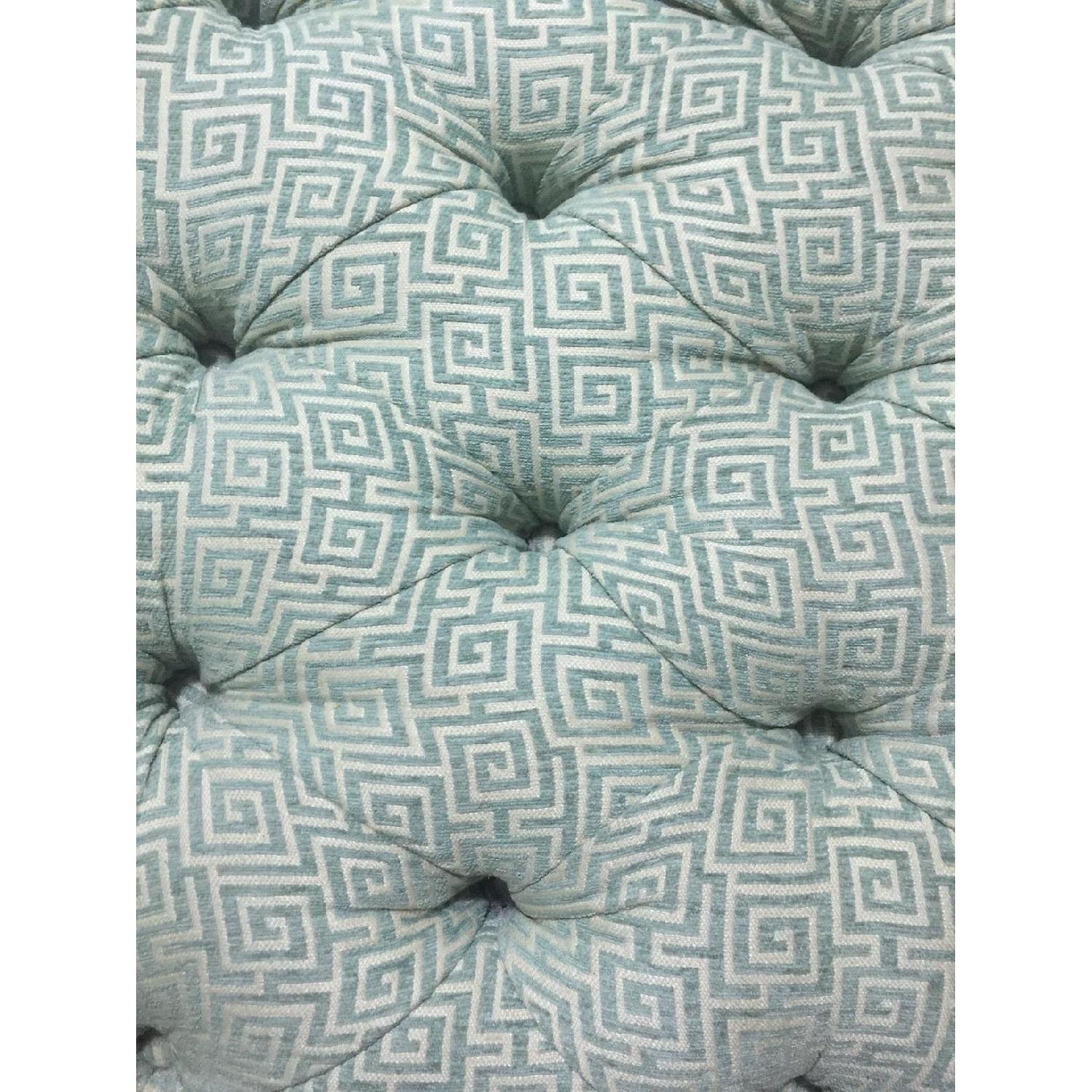 Ballard Designs Round Tufted Ottoman w/ Storage - image-4