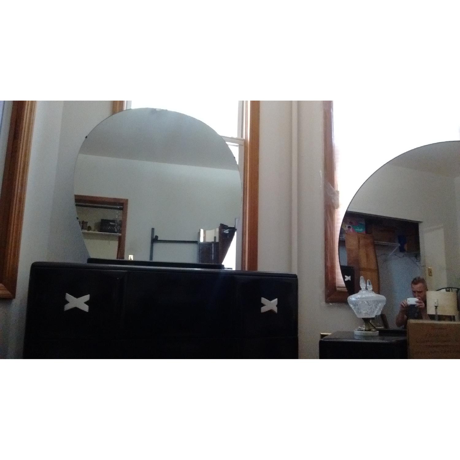 Karl Springer Wood Black Lacquer Dresser w/ Mirror - image-2