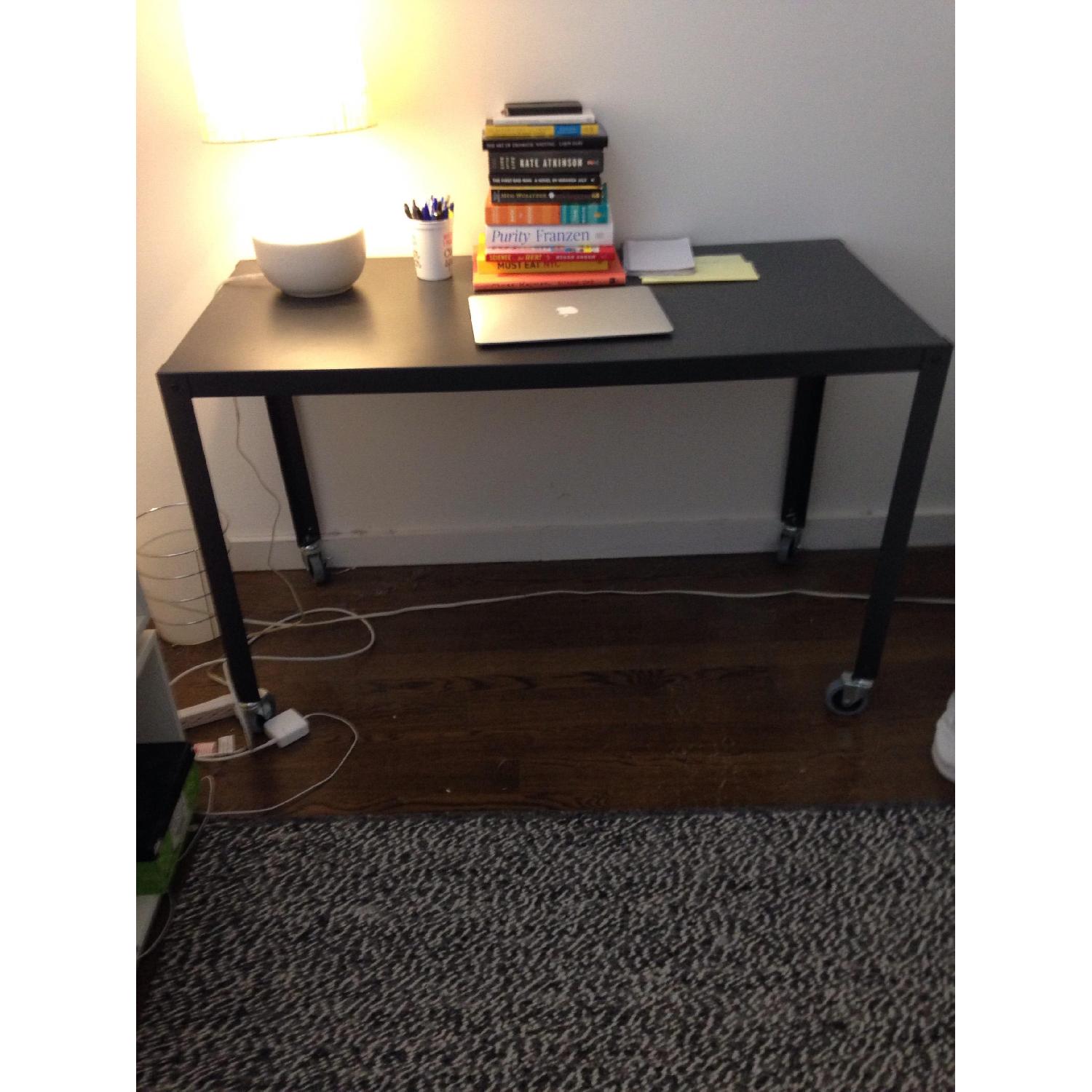 CB2 Black Metal Desk - image-1