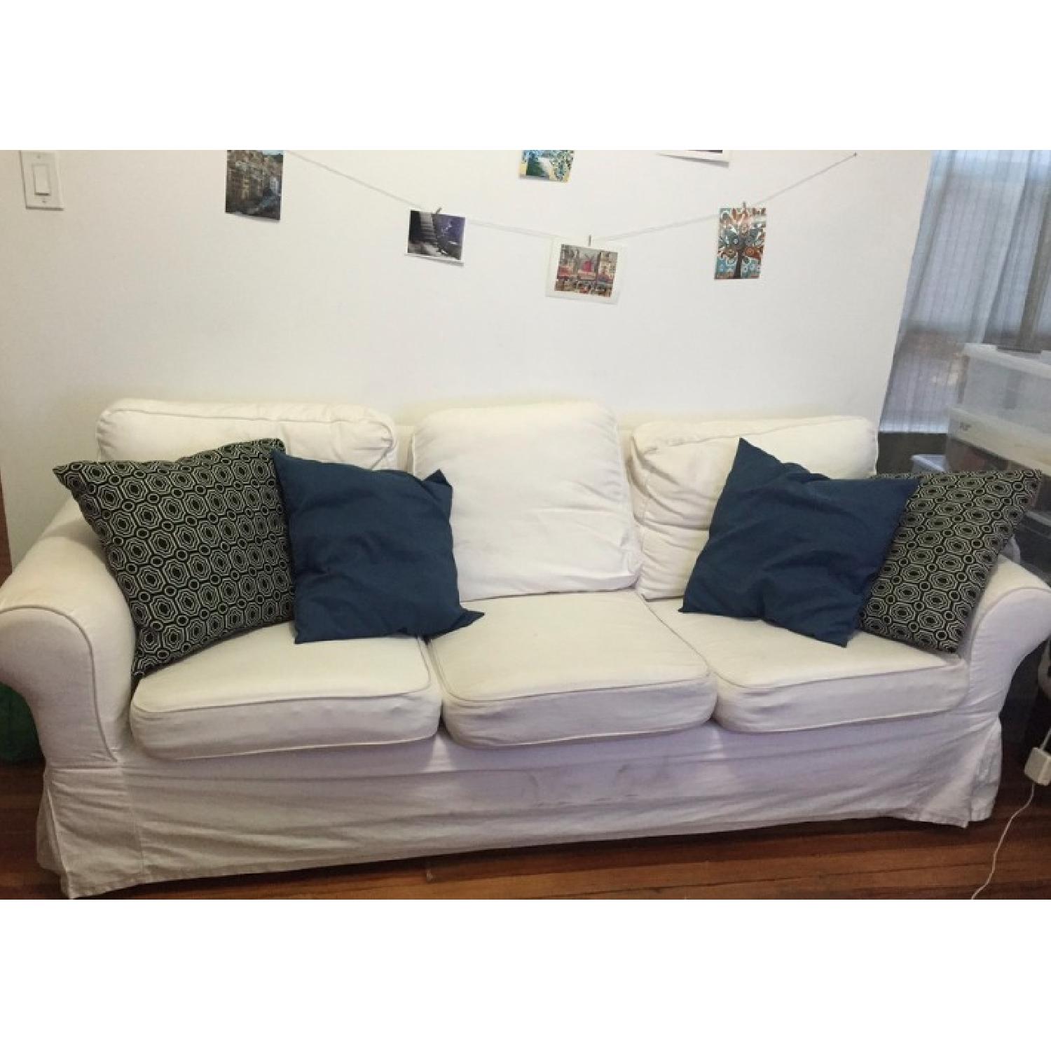 Ikea White Couch - image-1