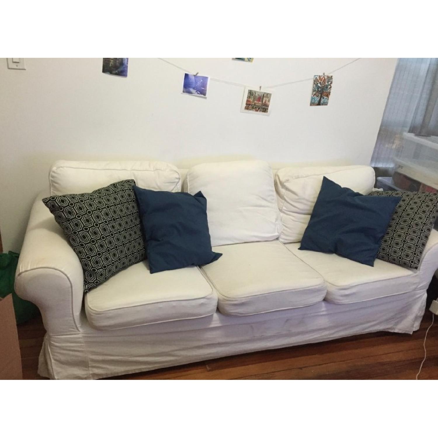 Ikea White Couch - image-2