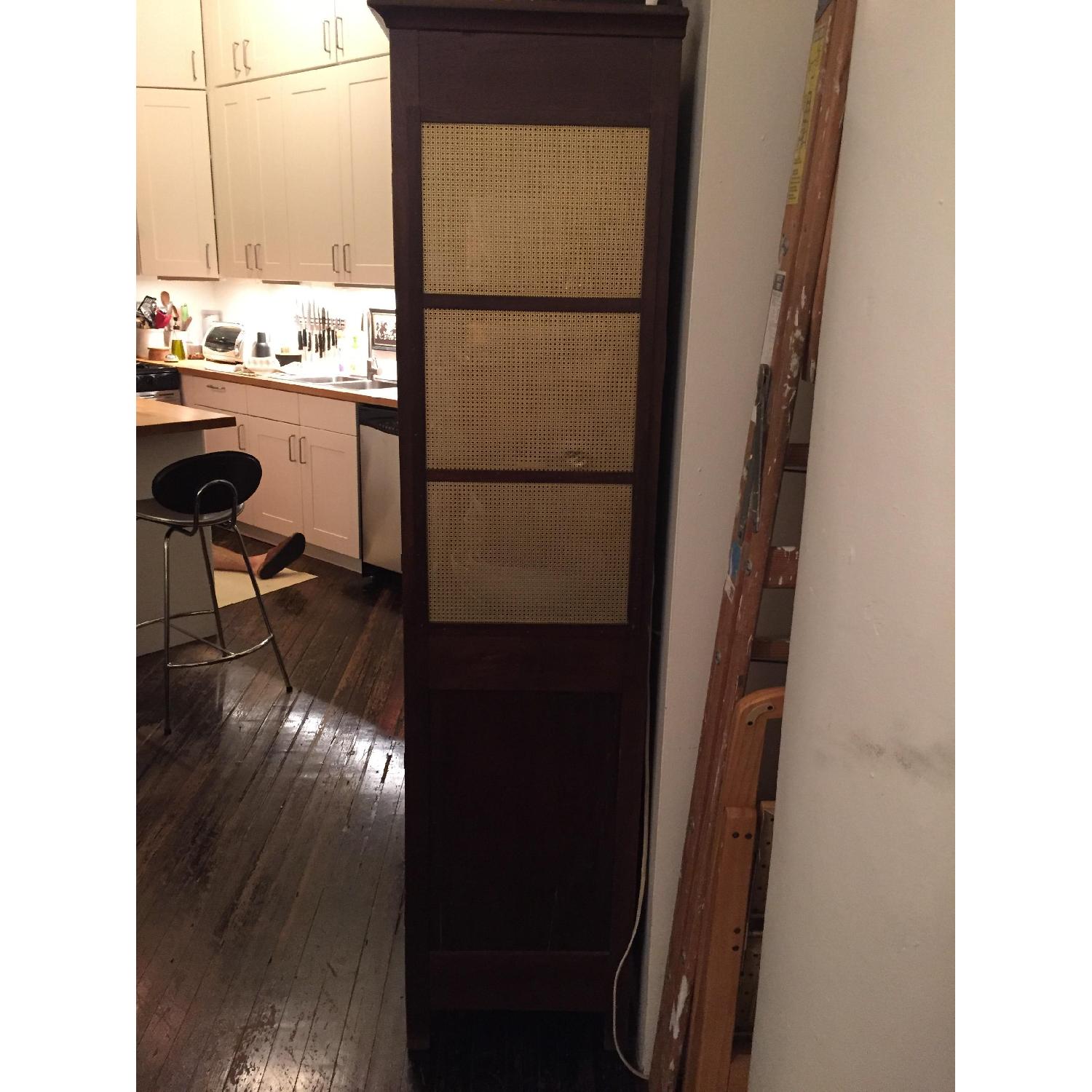 Wood/Glass & Metal Mesh Bookcase/Cabinet - image-2