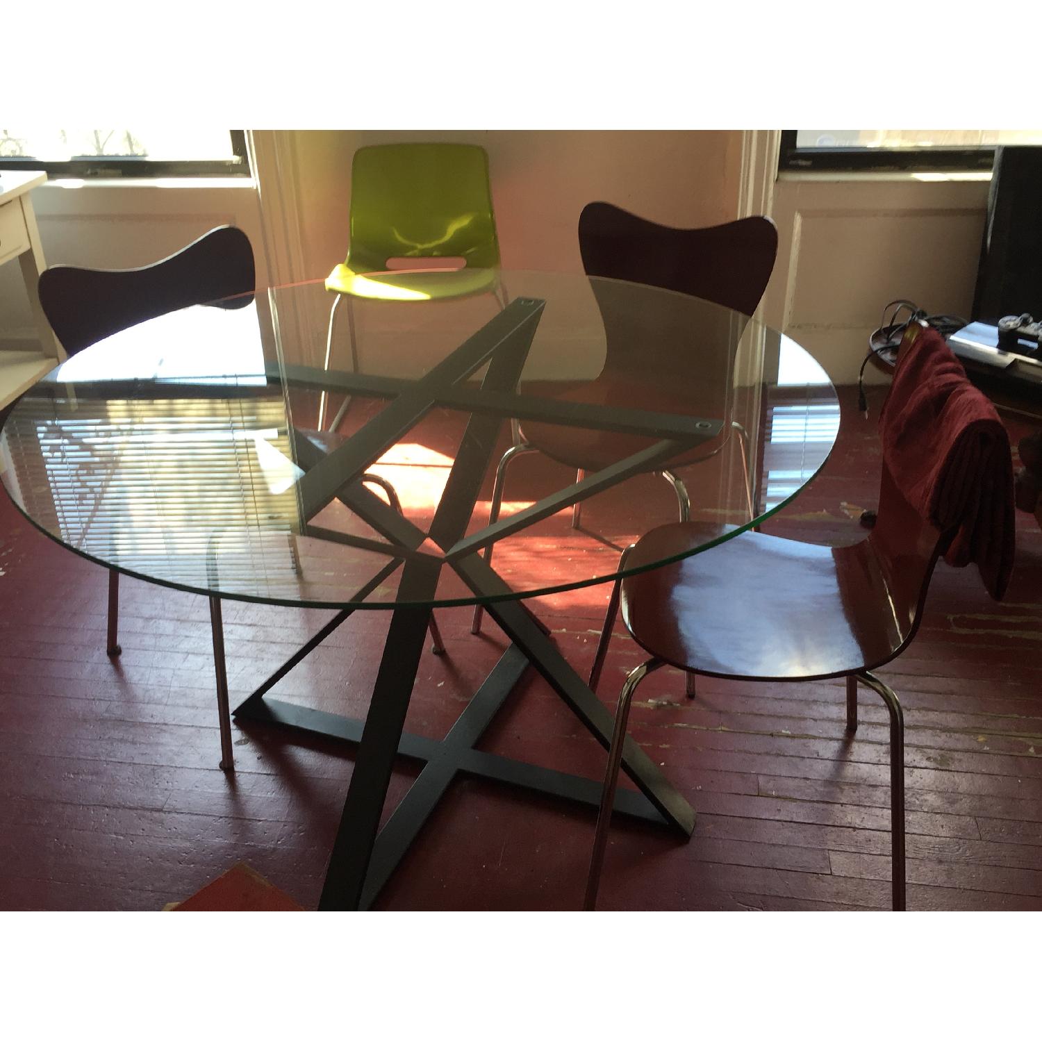 CB2 Union Table w/ 3 West Elm Chairs - image-1