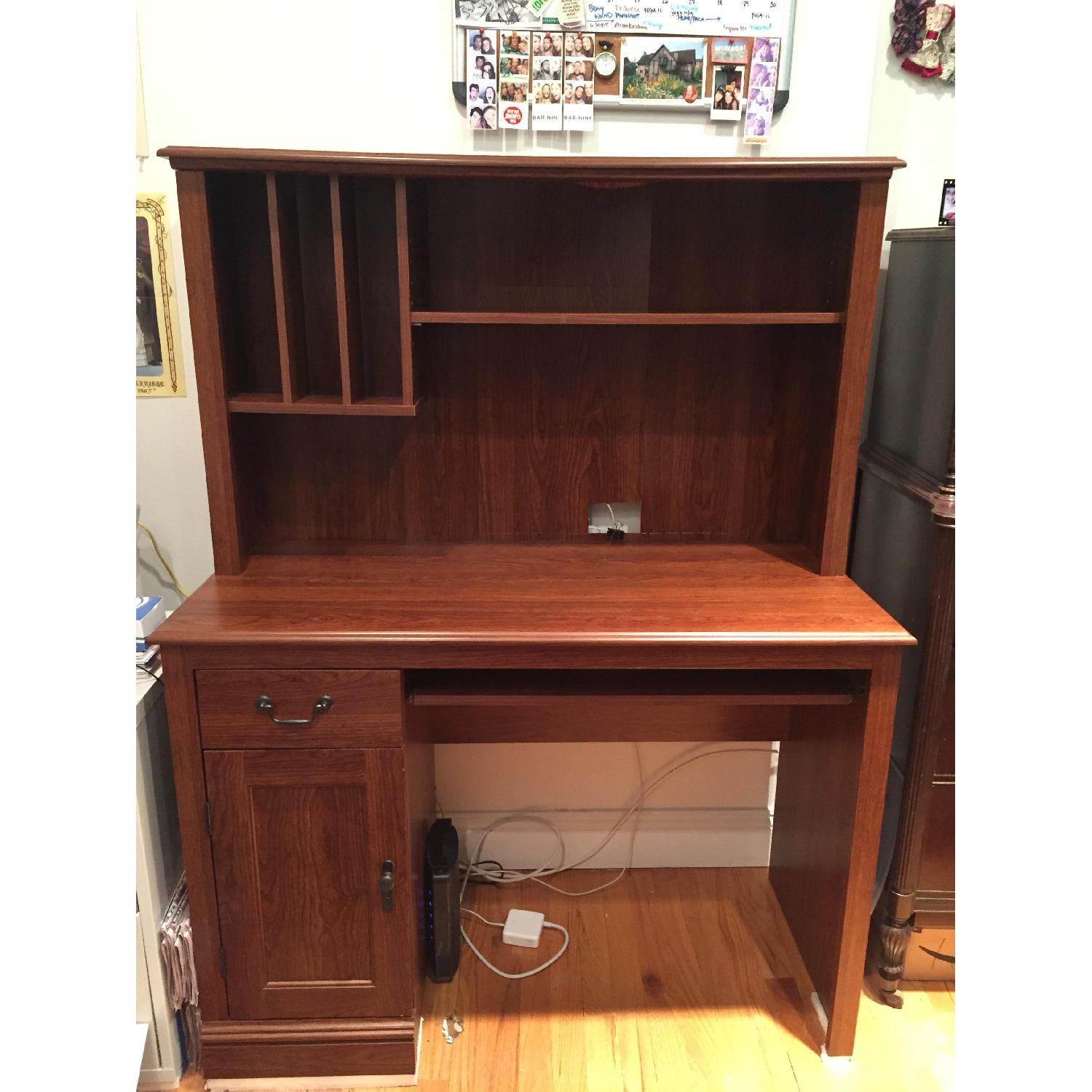 Sauder Desk w/ Hutch - image-1