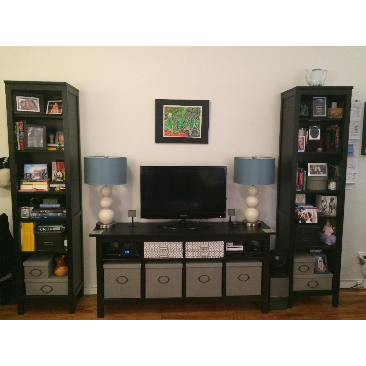 Entertainment/TV Stand w/ 2 Book Shelves - image-1