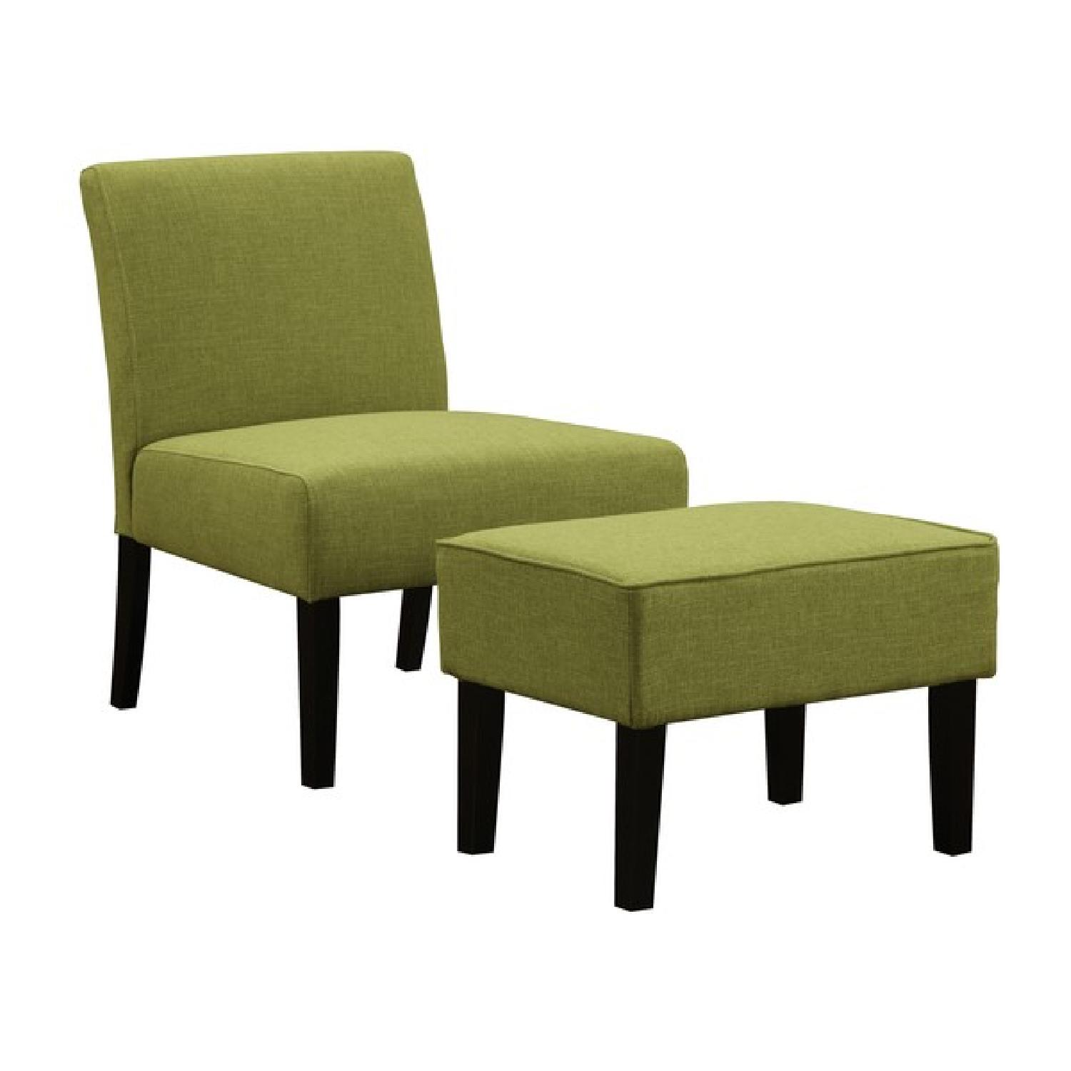 Portfolio Armless Chair & Ottoman - AptDeco