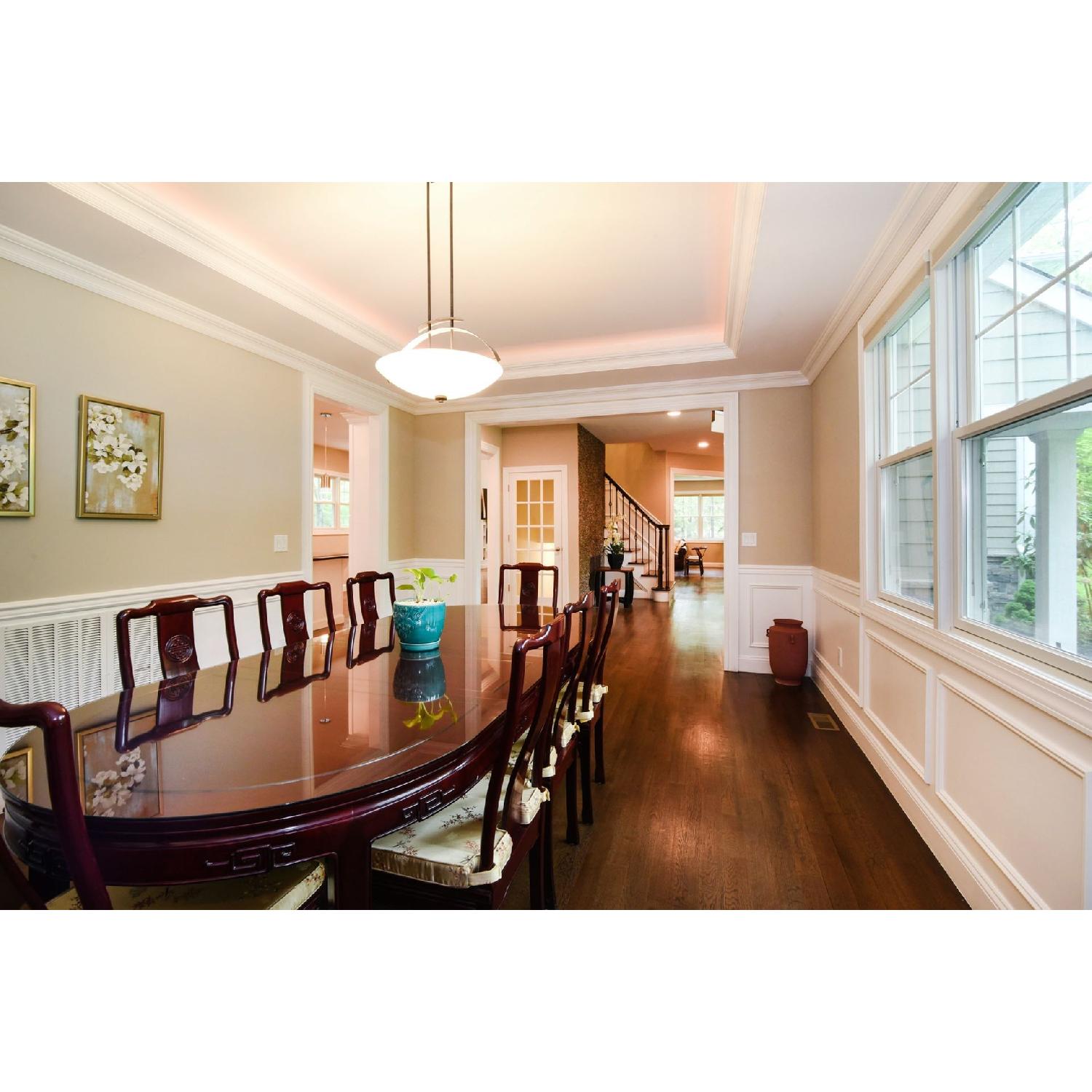 Chinese Rosewood Dining Table w/ 8 Chairs - image-2
