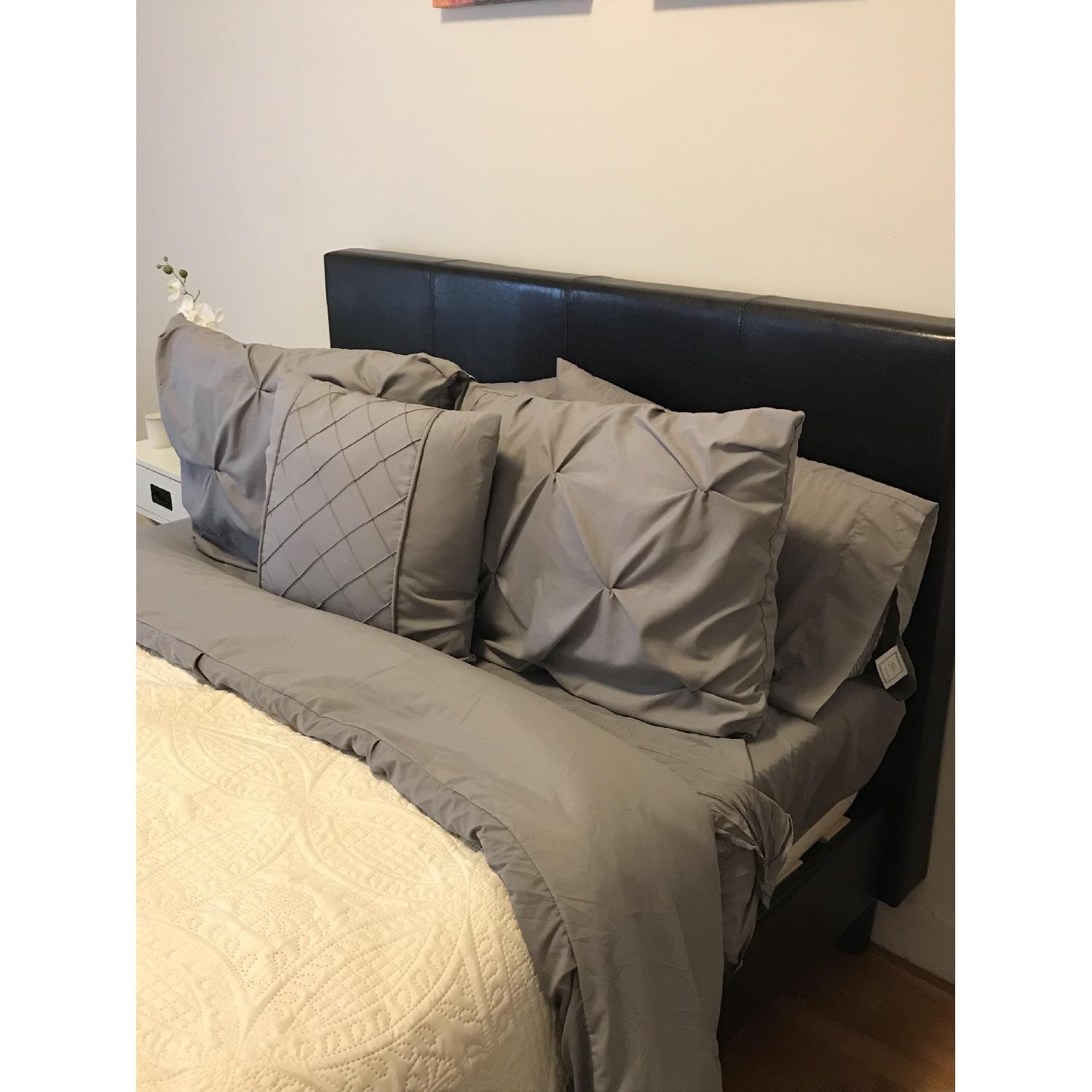 Zinus Faux Leather Upholstered Platform Bed - image-1